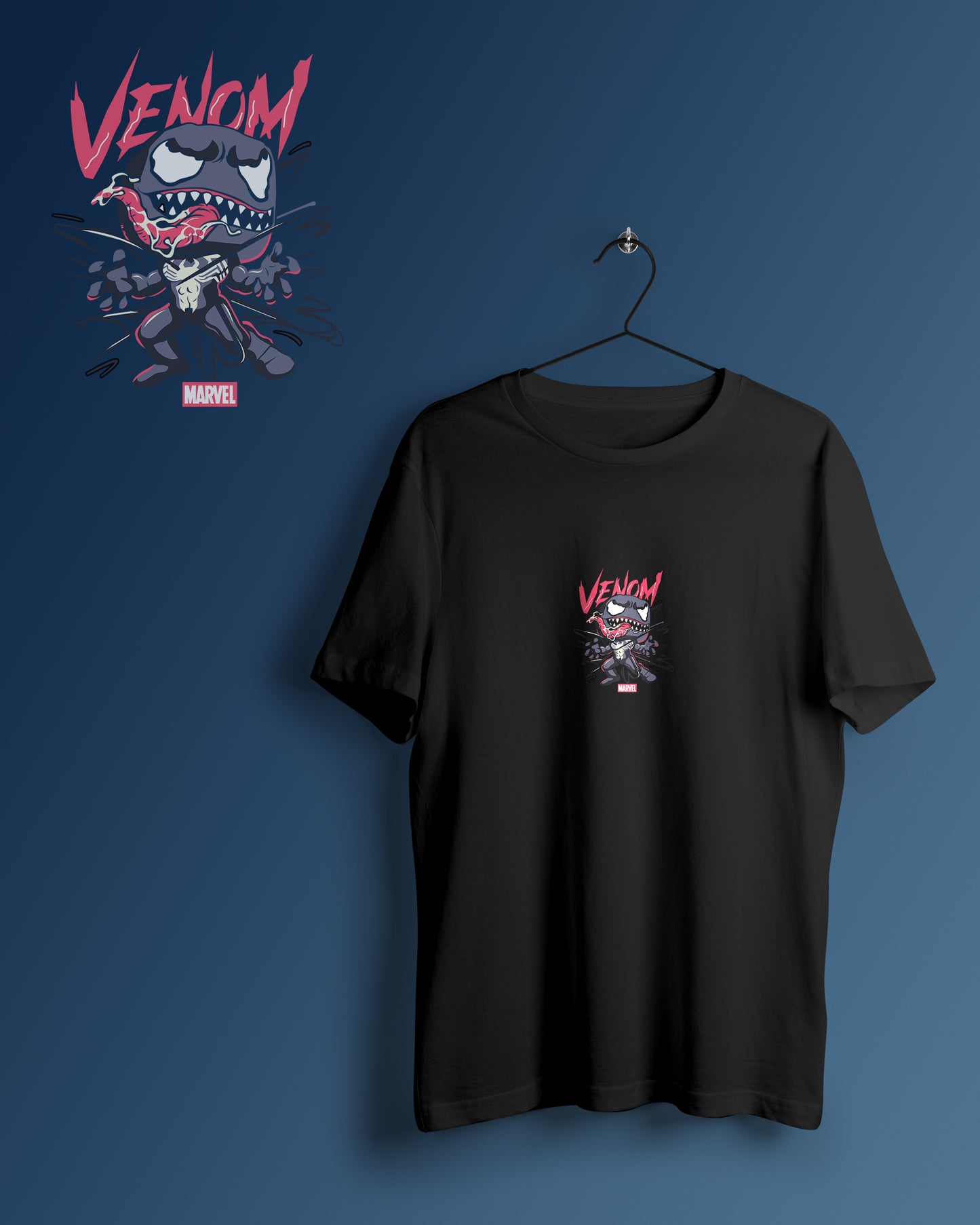Venom Graphic Printed Unisex Oversized T-shirt D121