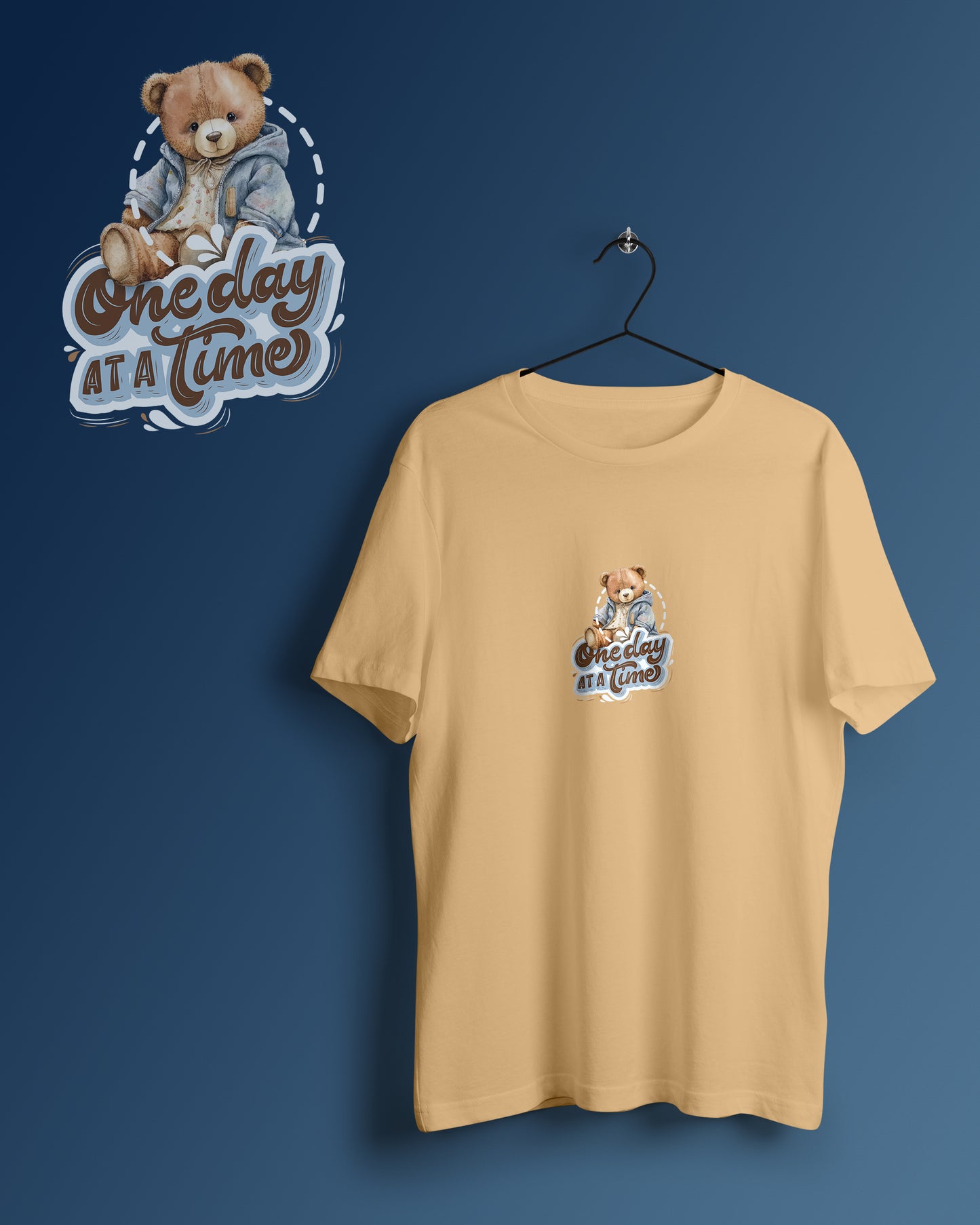 Teddy Graphic Printed Unisex Oversized T-shirt D093