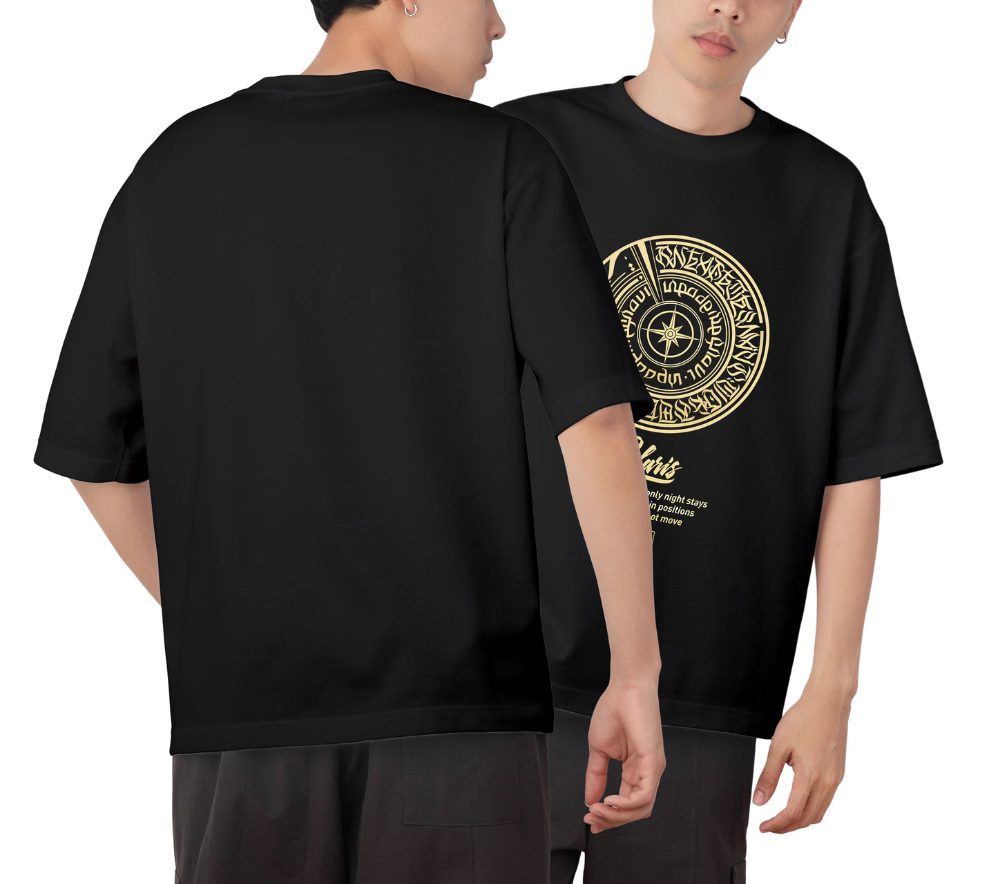 Polaris Graphic Printed Unisex Oversized T-shirt D125