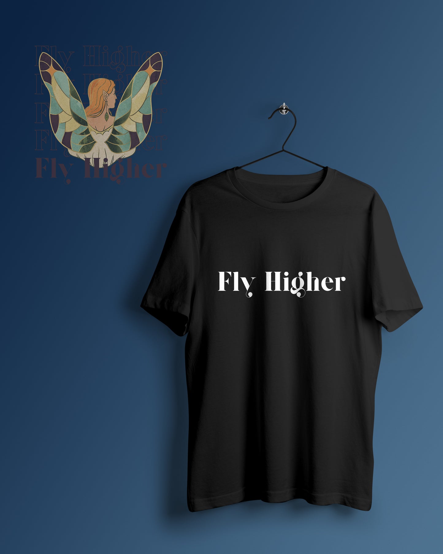 Fly Higher Graphic Printed Unisex Oversized T-shirt D115