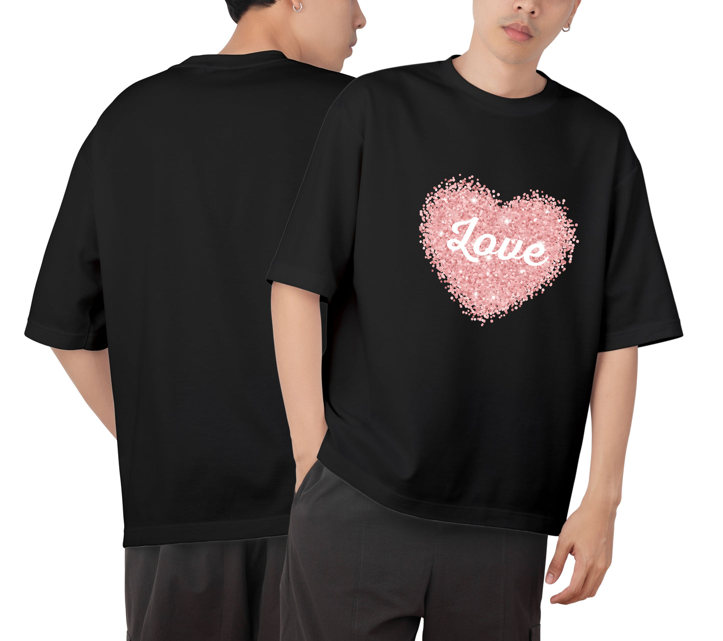 Love Graphic Printed Unisex Oversized T-shirt D120