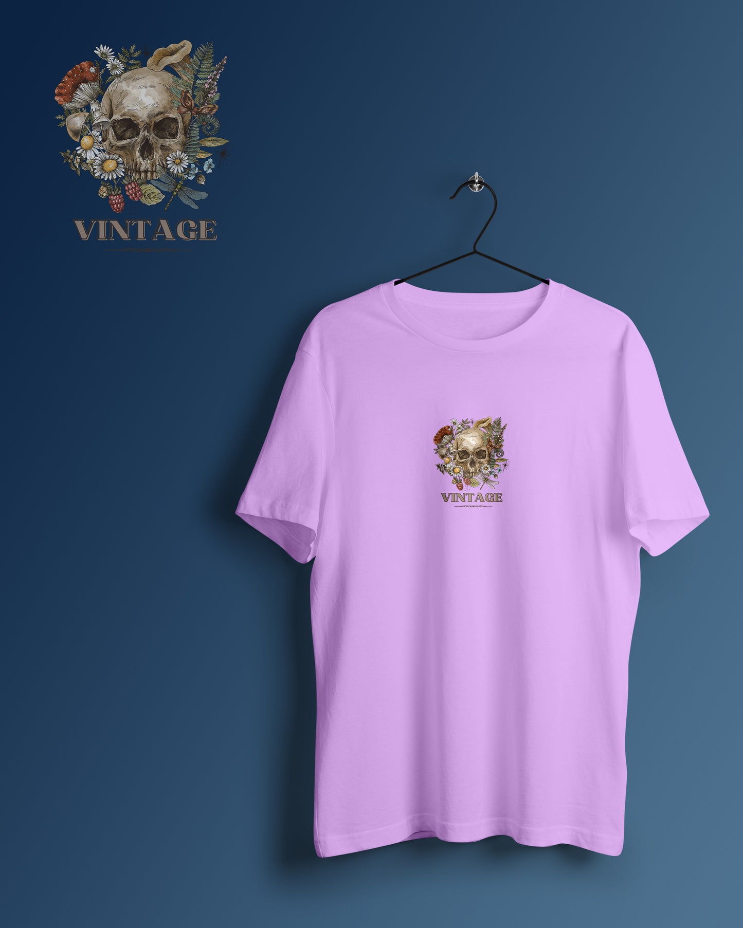 Vintage Skull Graphic Printed Unisex Oversized T-shirt D108