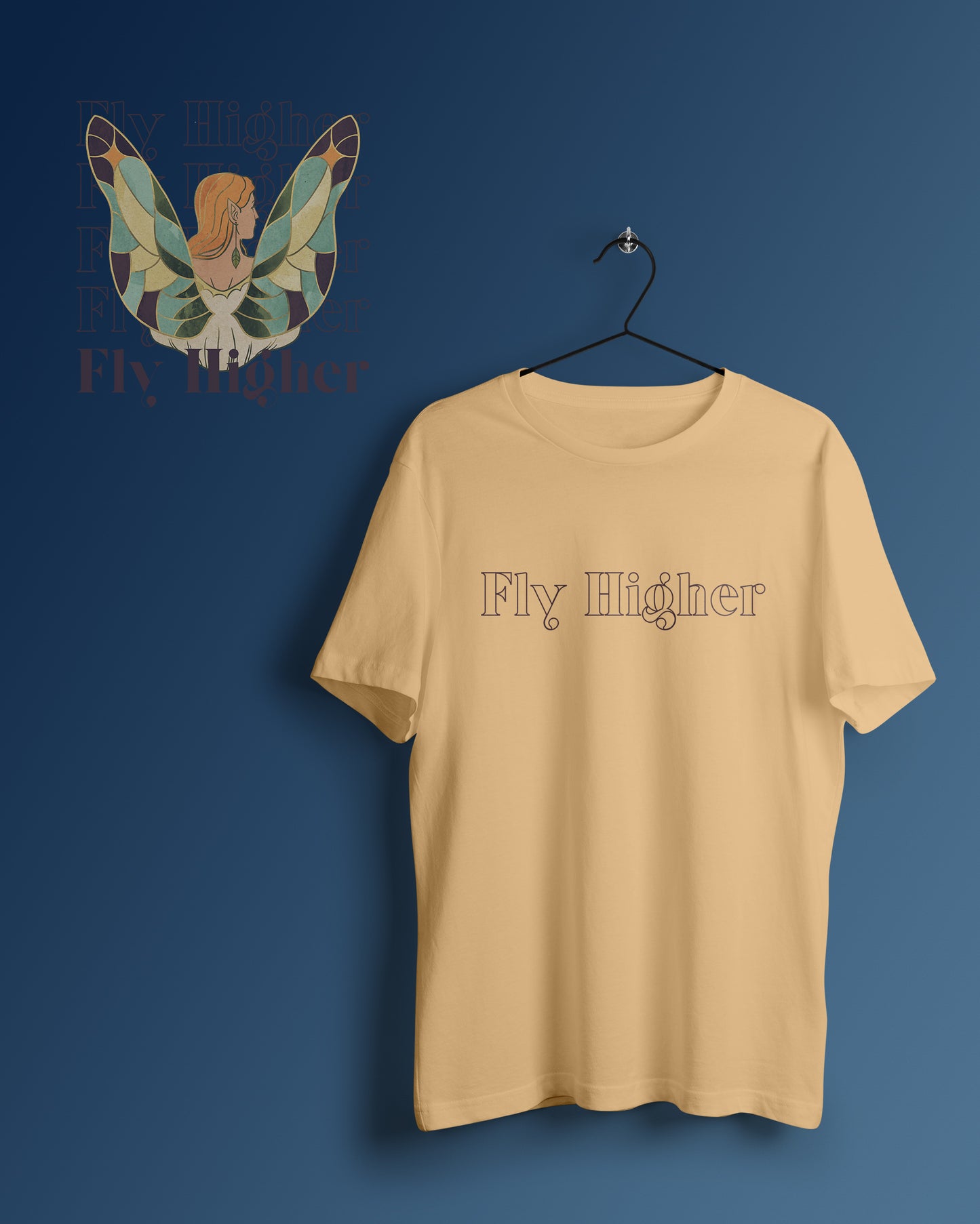 Fly Higher Graphic Printed Unisex Oversized T-shirt D115