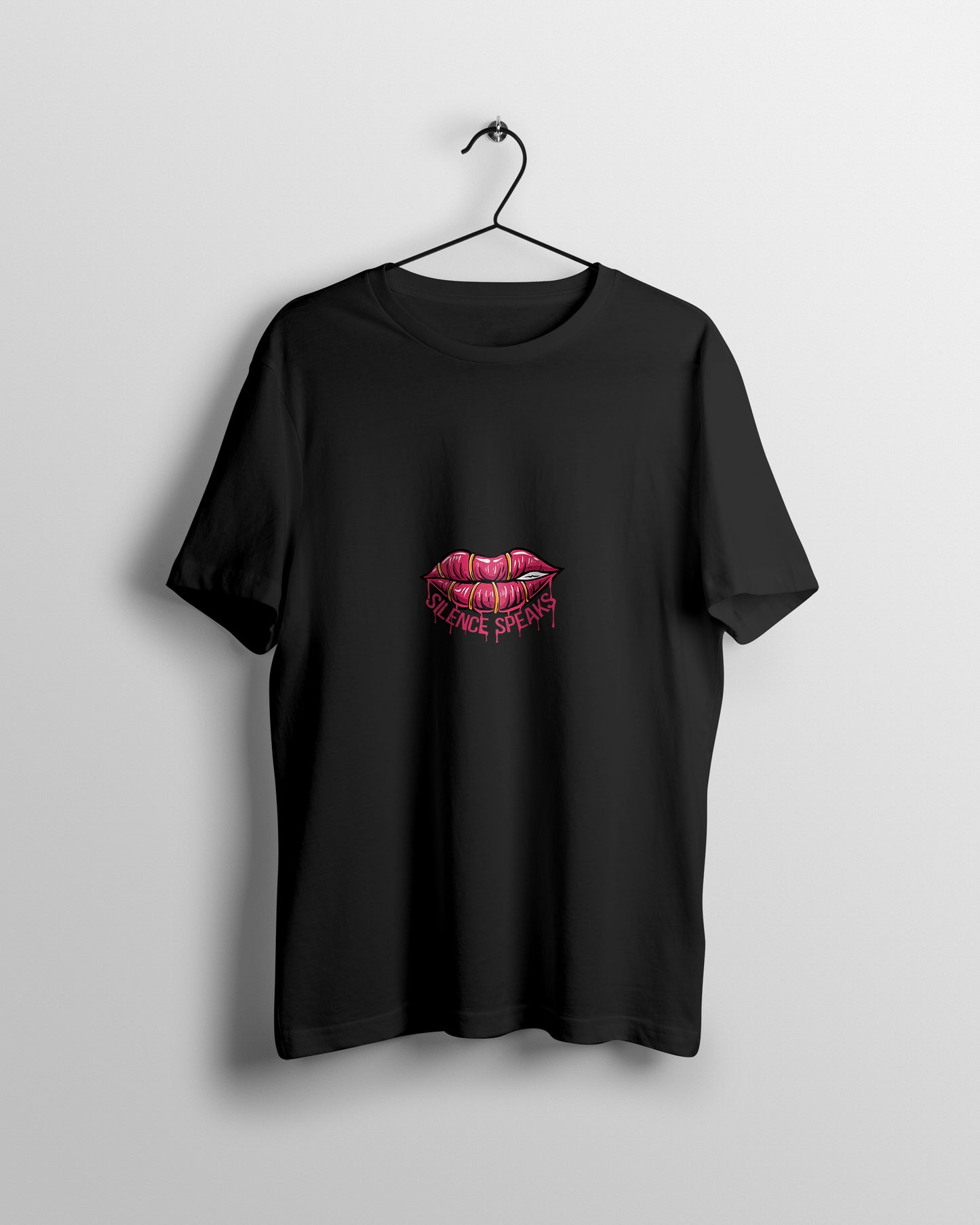 Silence Speaks Graphic Printed Unisex Oversized T-shirt D074