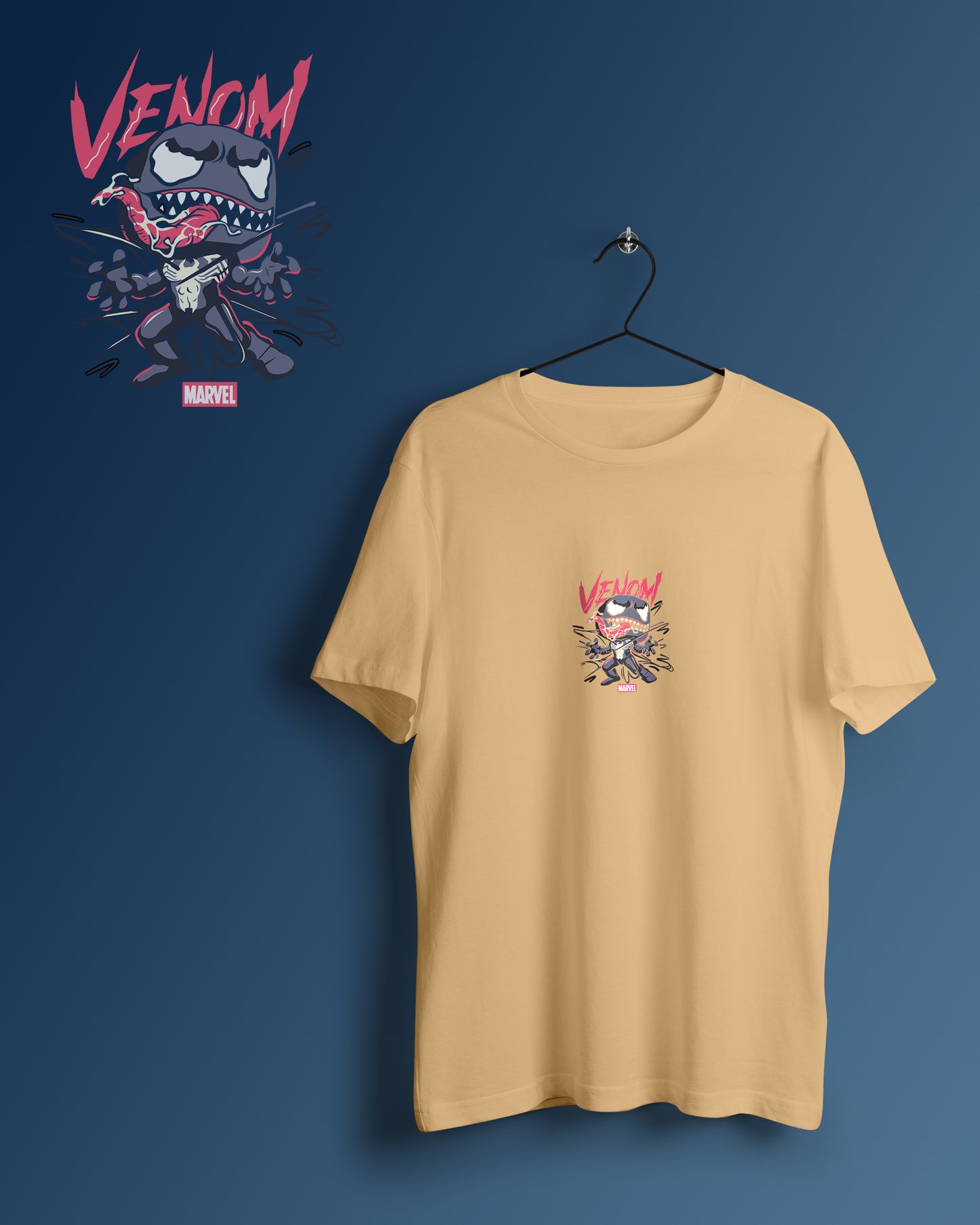 Venom Graphic Printed Unisex Oversized T-shirt D121