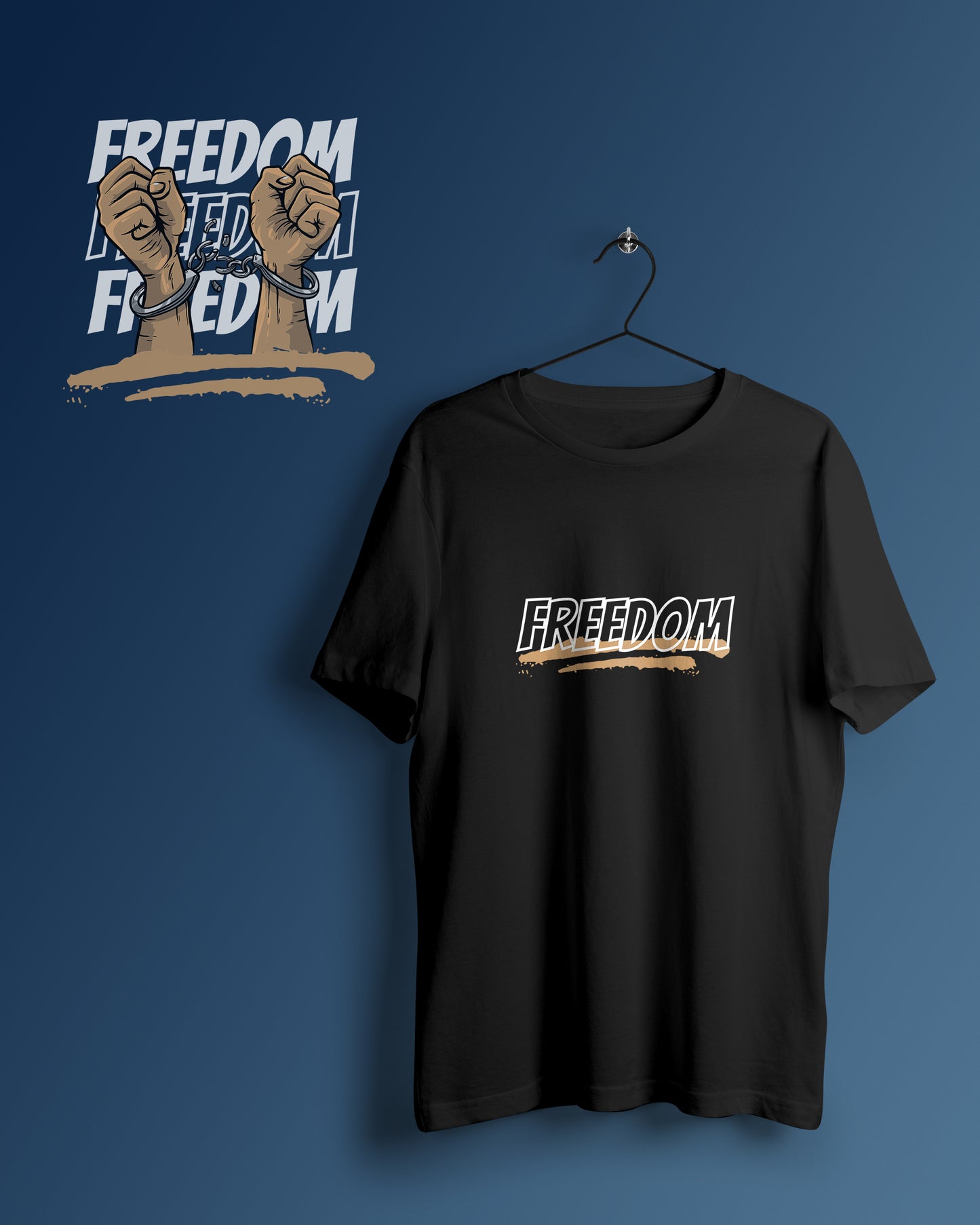 Freedom Graphic Printed Unisex Oversized T-shirt D102