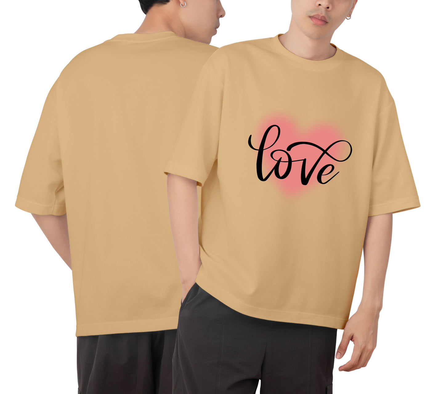 Love Graphic Printed Unisex Oversized T-shirt D117