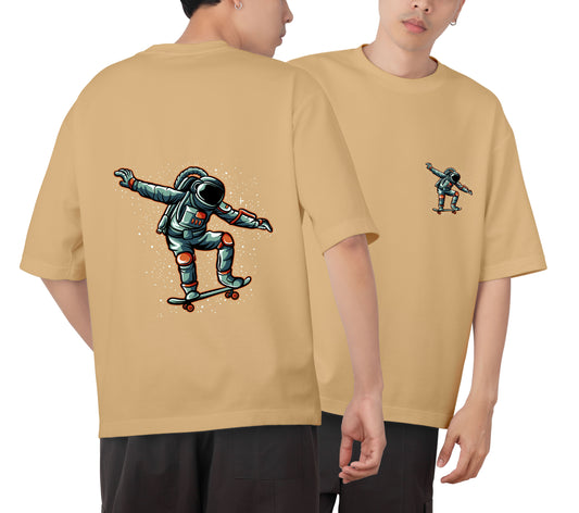Astronaut Graphic Printed  Unisex Oversized T-shirt D055