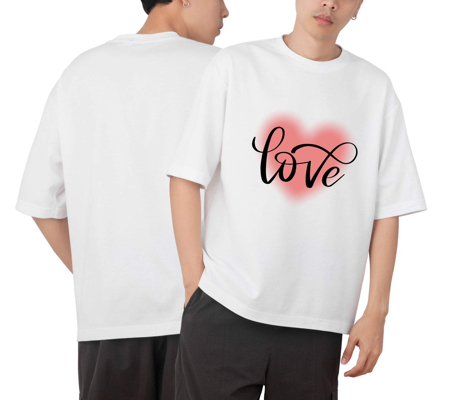 Love Graphic Printed Unisex Oversized T-shirt D117