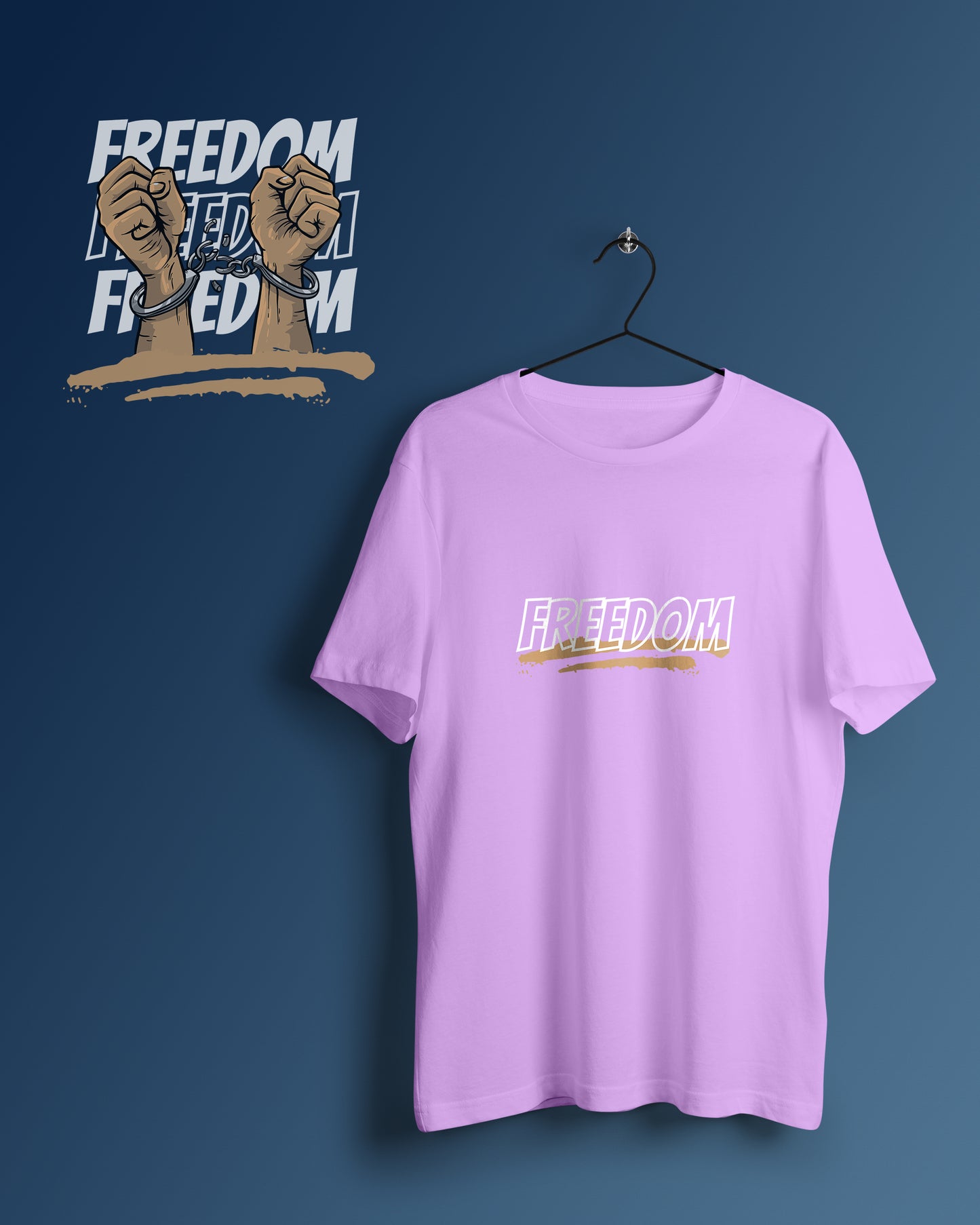Freedom Graphic Printed Unisex Oversized T-shirt D102
