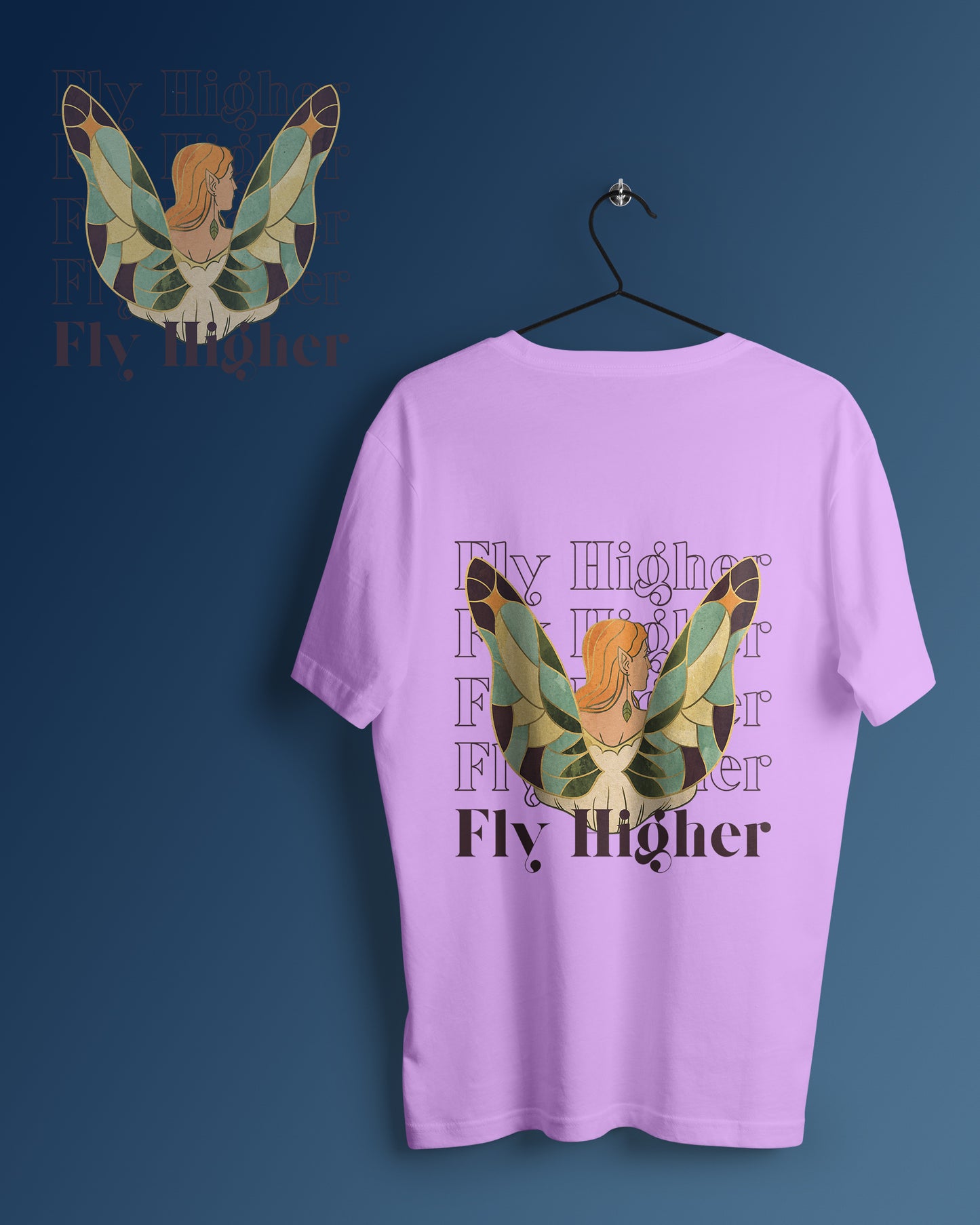 Fly Higher Graphic Printed Unisex Oversized T-shirt D115