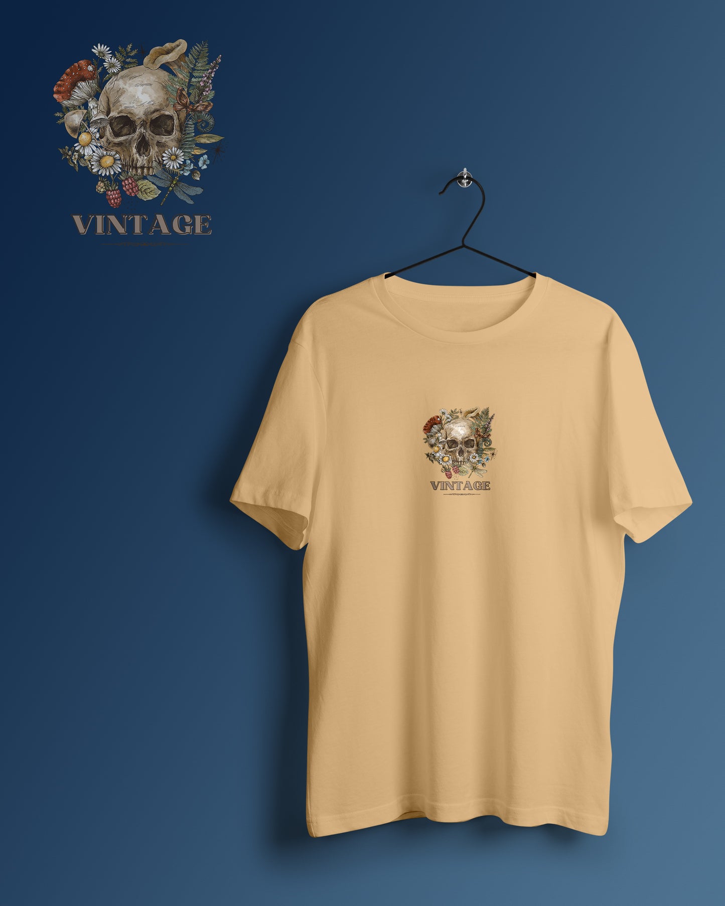 Vintage Skull Graphic Printed Unisex Oversized T-shirt D108