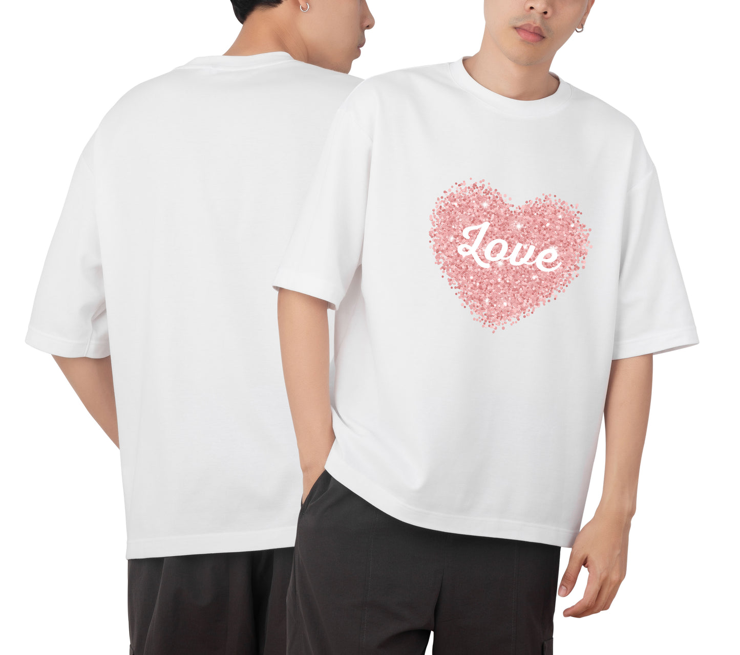 Love Graphic Printed Unisex Oversized T-shirt D120