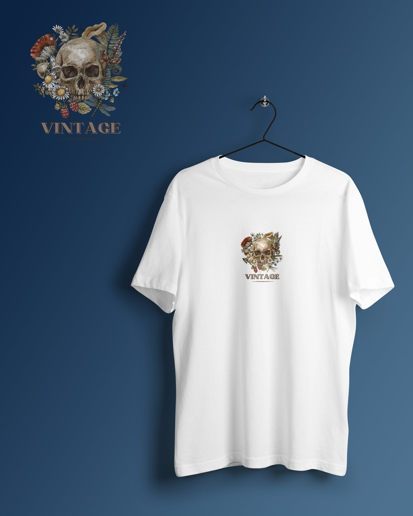 Vintage Skull Graphic Printed Unisex Oversized T-shirt D108