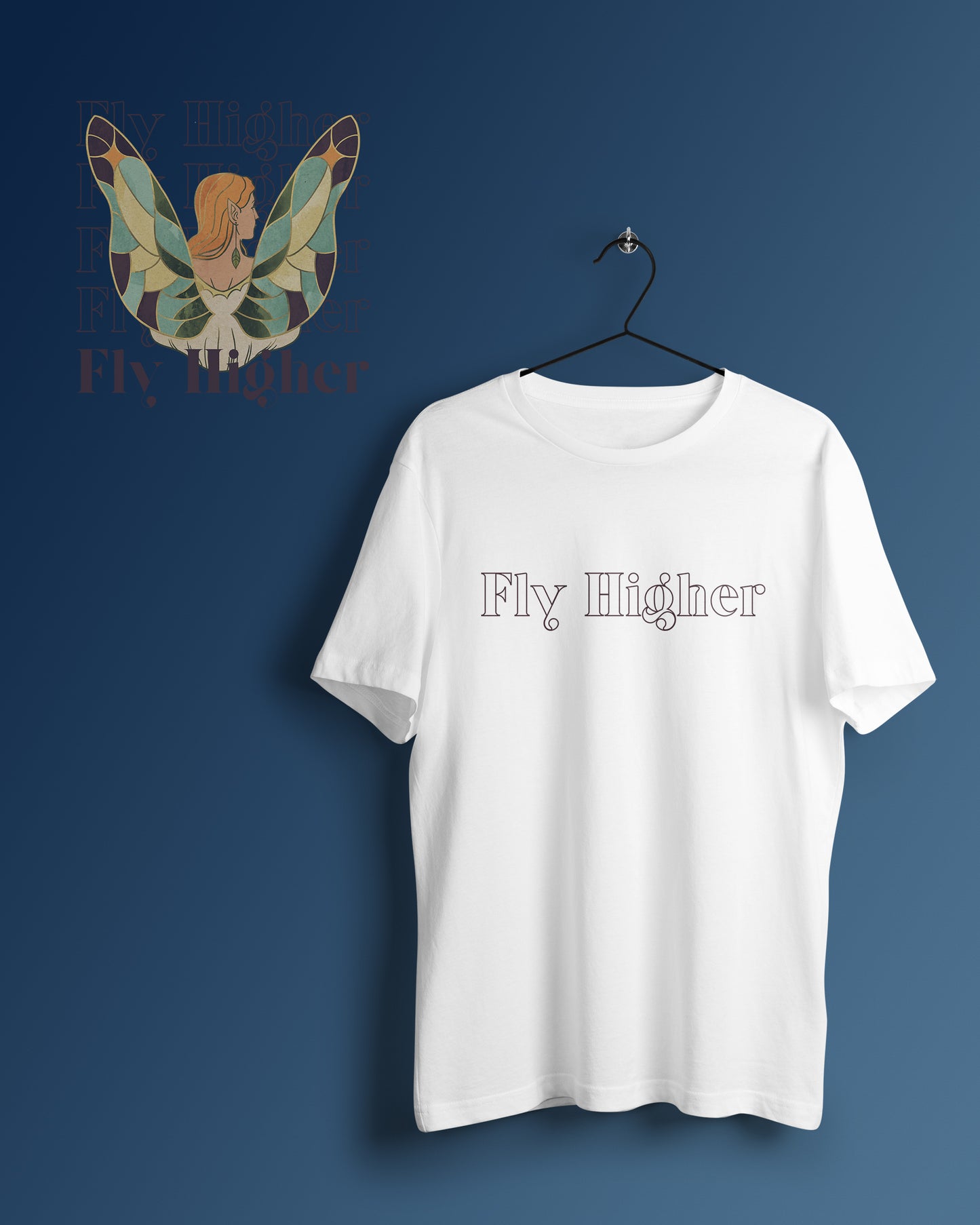 Fly Higher Graphic Printed Unisex Oversized T-shirt D115