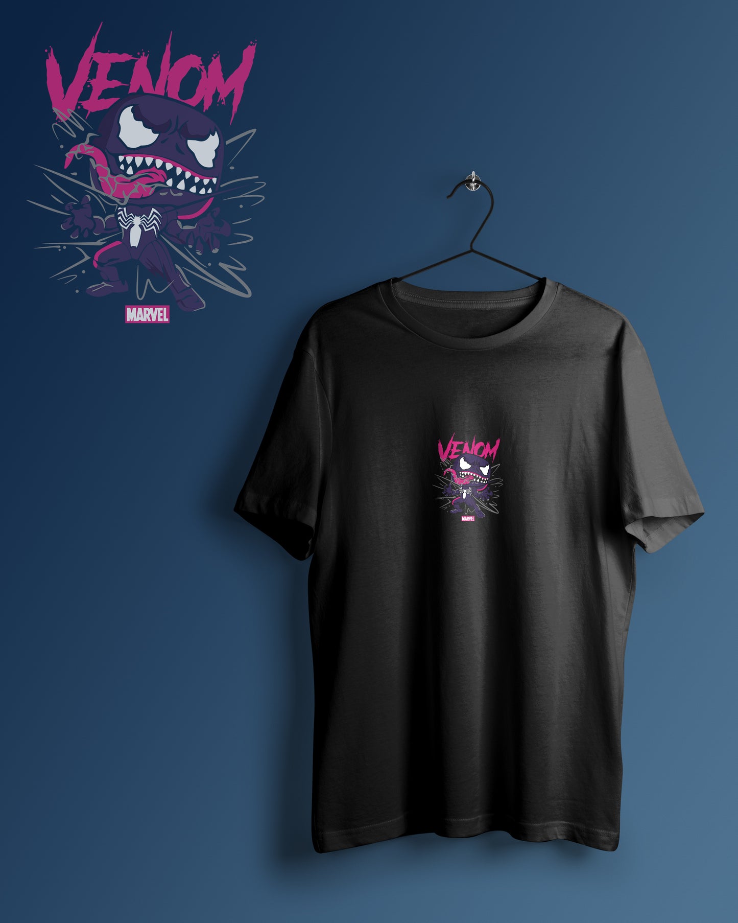Venom Graphic Printed Unisex Oversized T-shirt D122