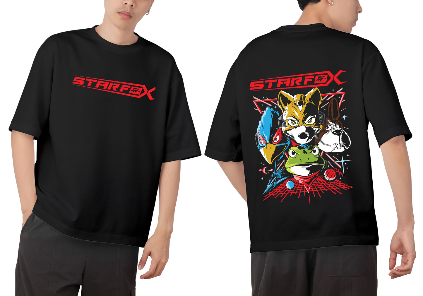 Starfox Graphic Printed Unisex Oversized T-shirt D001
