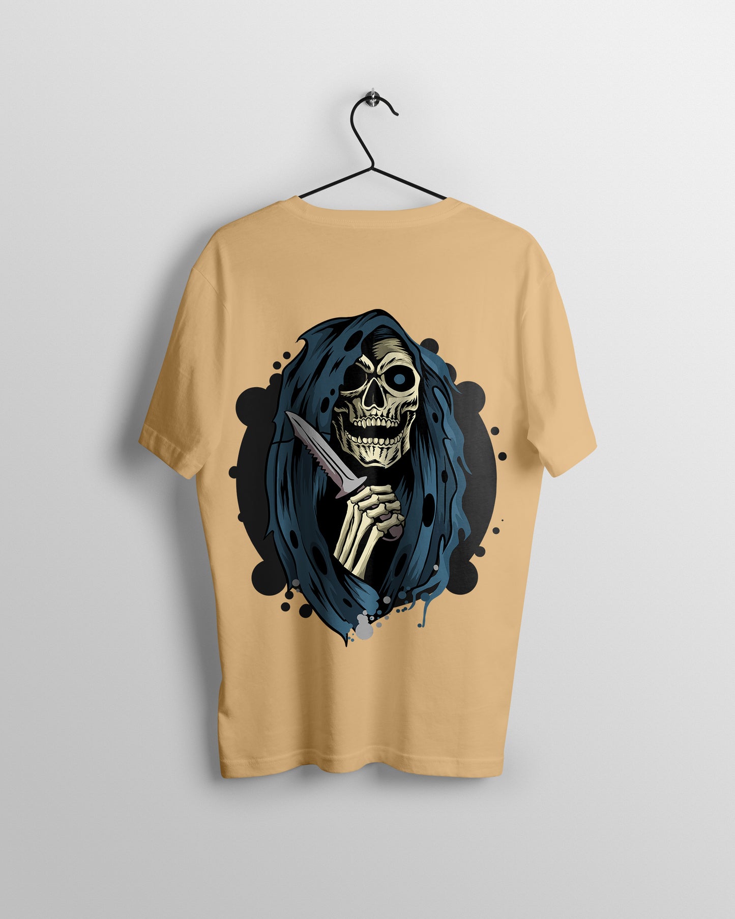 Skull Graphic Printed Unisex Oversized T-shirt D071