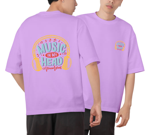 Music Head Graphic Printed  Unisex Oversized T-shirt  D051