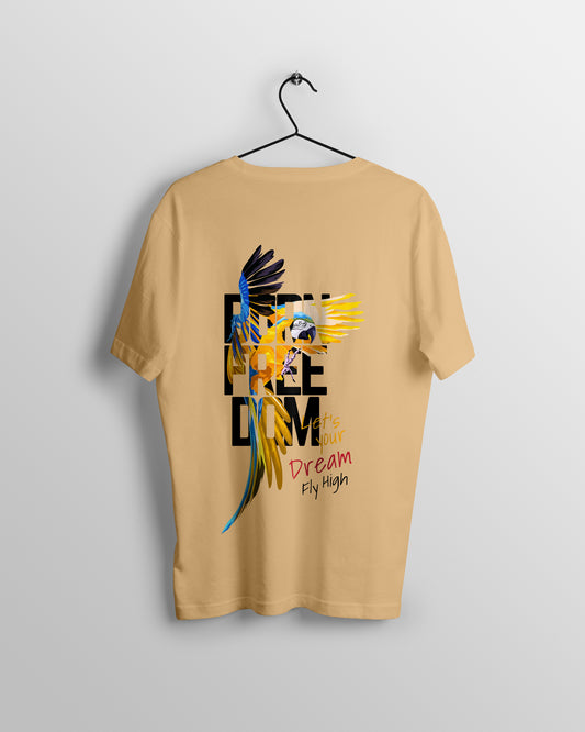 Freedom Graphic Printed  Unisex Oversized T-shirt D031