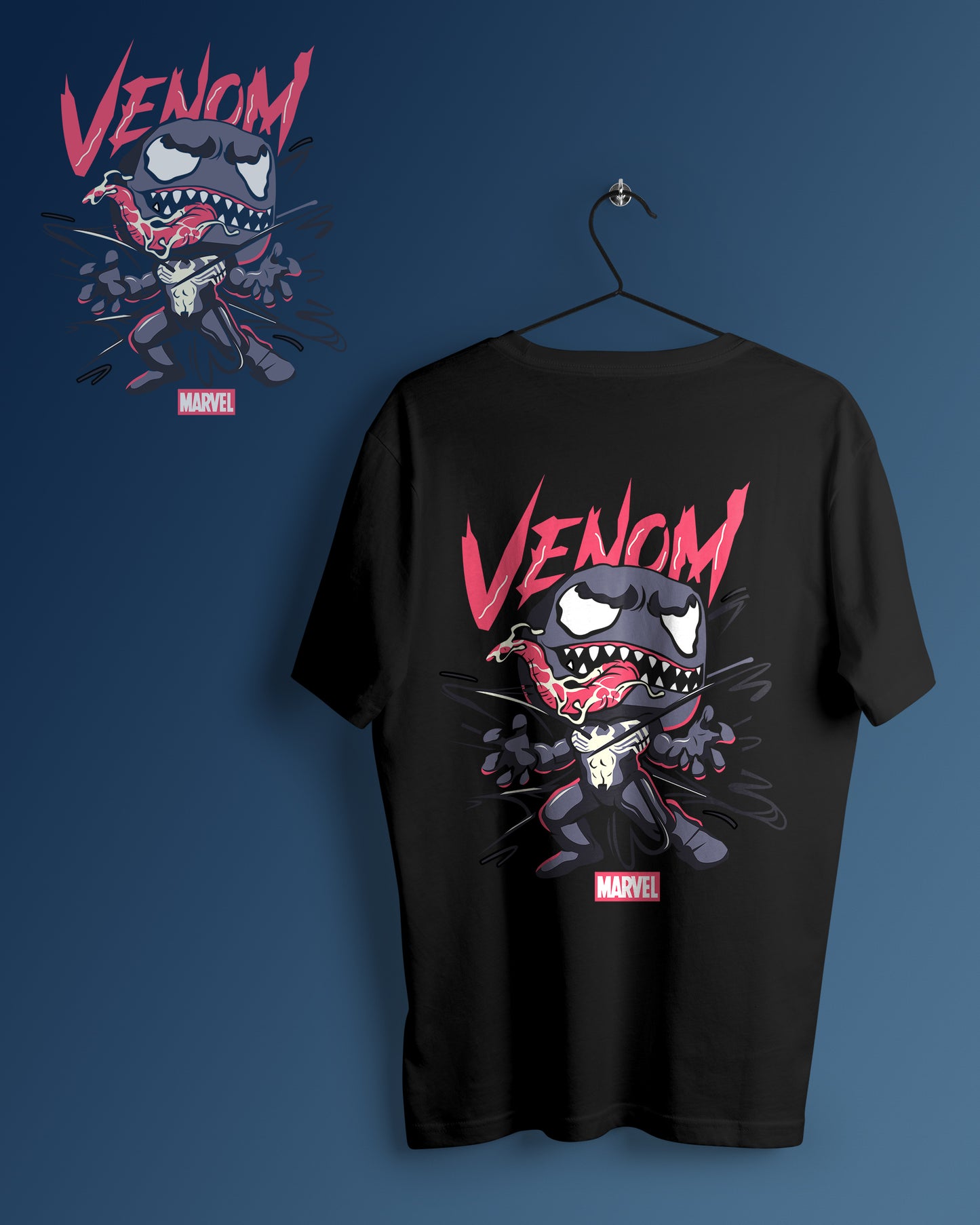 Venom Graphic Printed Unisex Oversized T-shirt D121