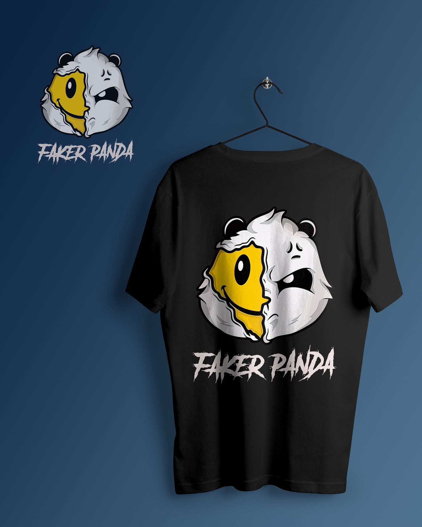 Faker Panda Graphic Printed Unisex Oversized T-shirt D127