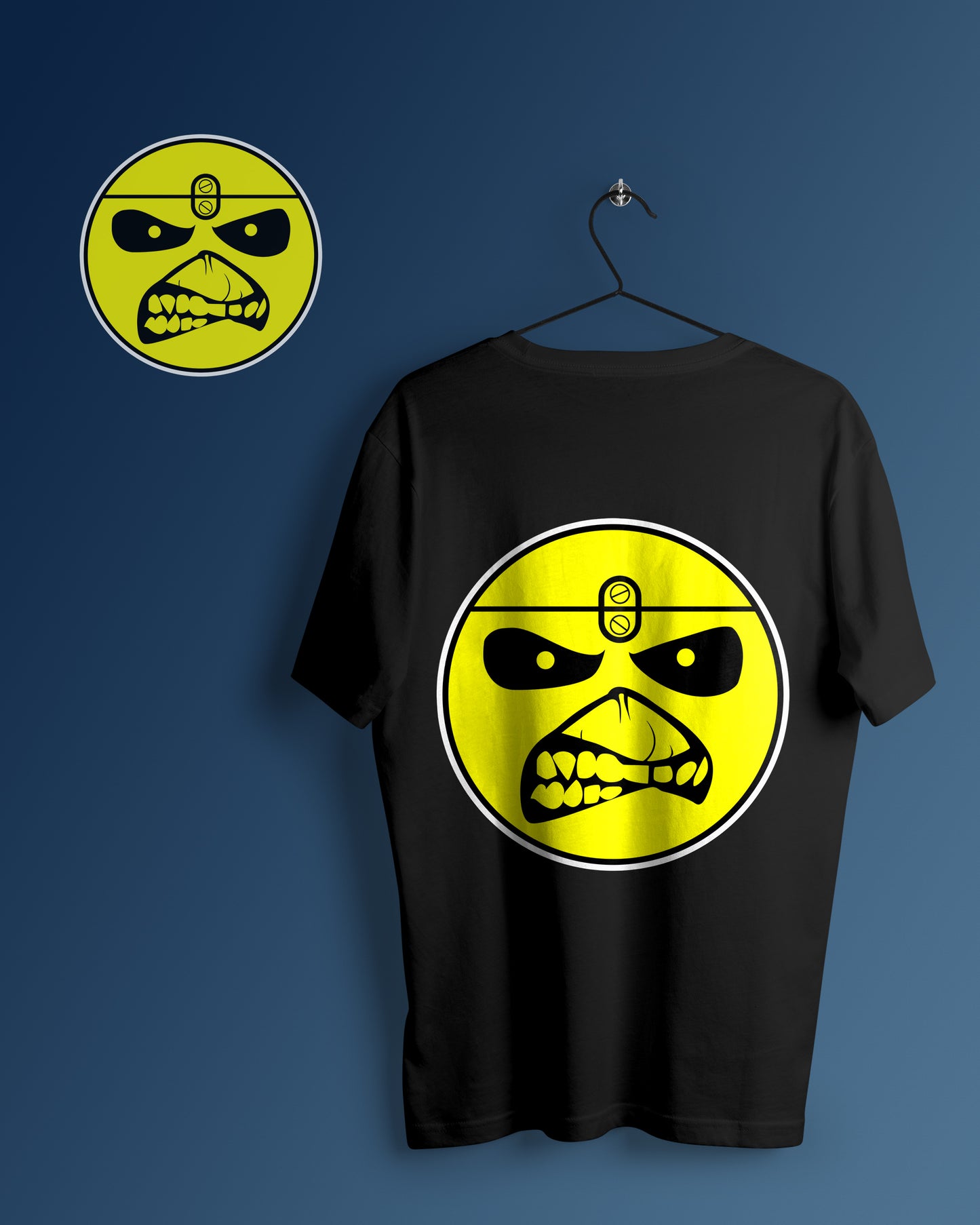 Angry Face Graphic Printed Unisex Oversized T-shirt D128