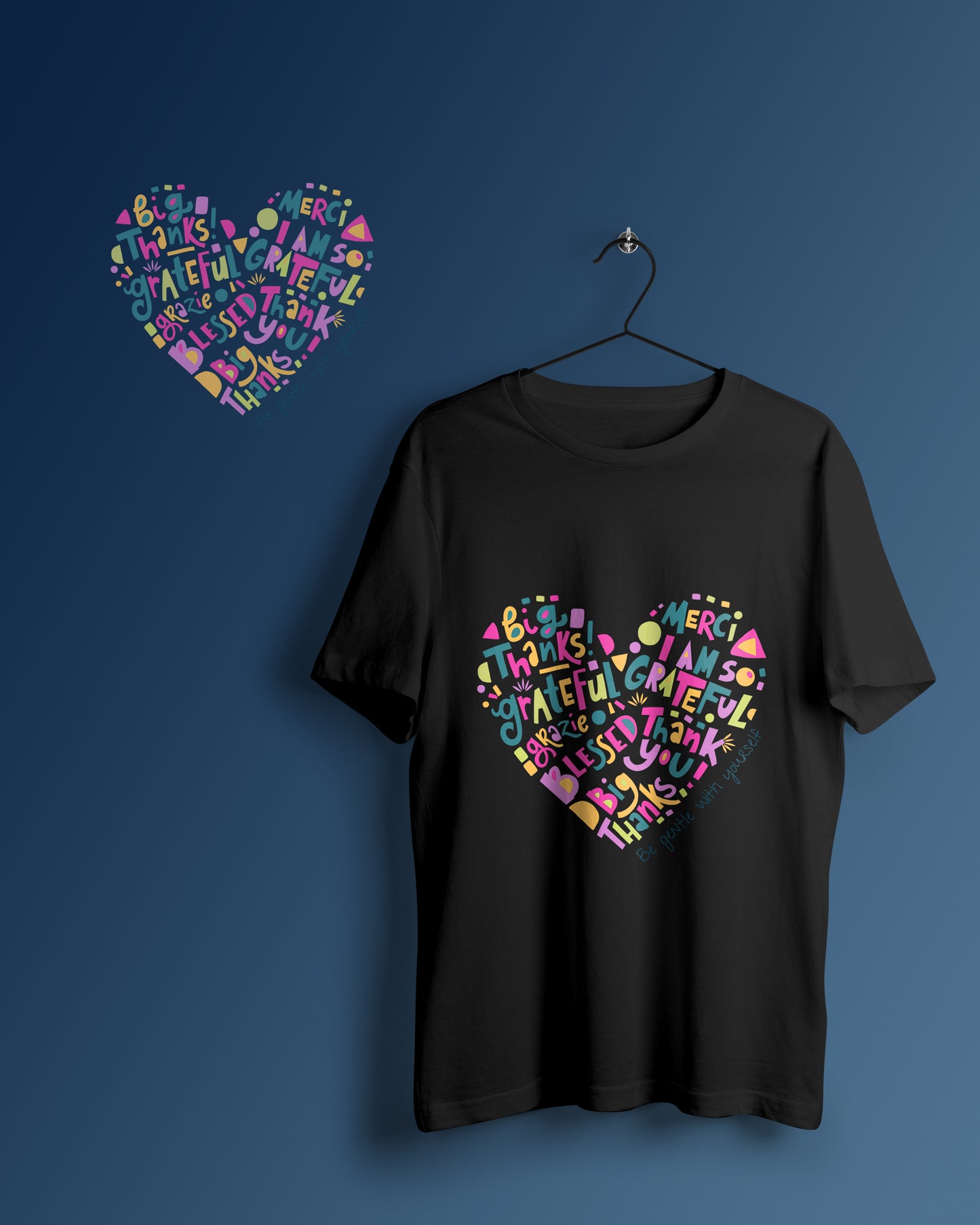 Heart Graphic Printed Unisex Oversized T-shirt D114