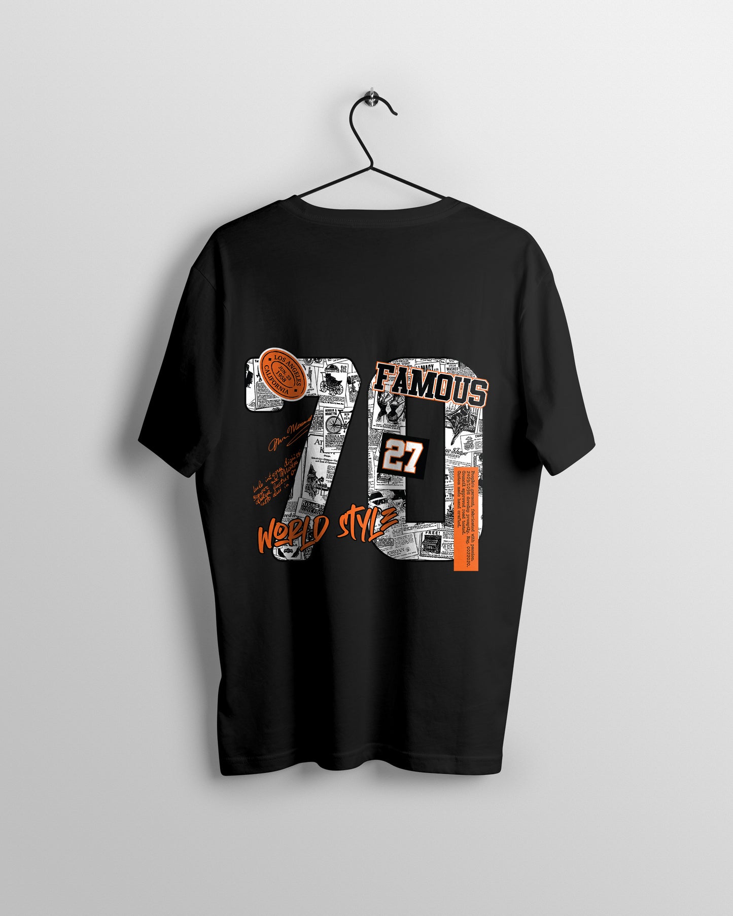Famous 70 Graphic Printed Unisex Oversized T-shirt D083