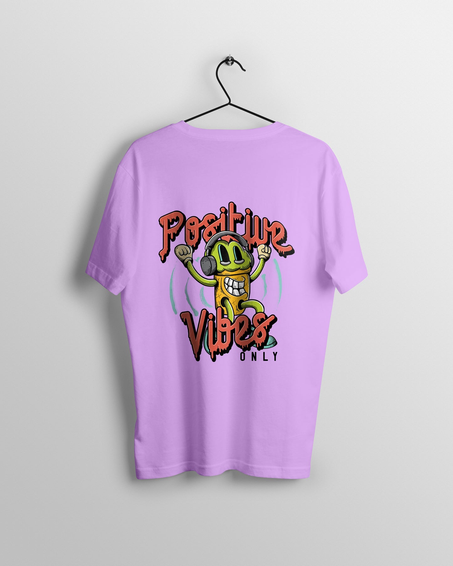 Positive Vibes Graphic Printed Unisex Oversized T-shirt D078