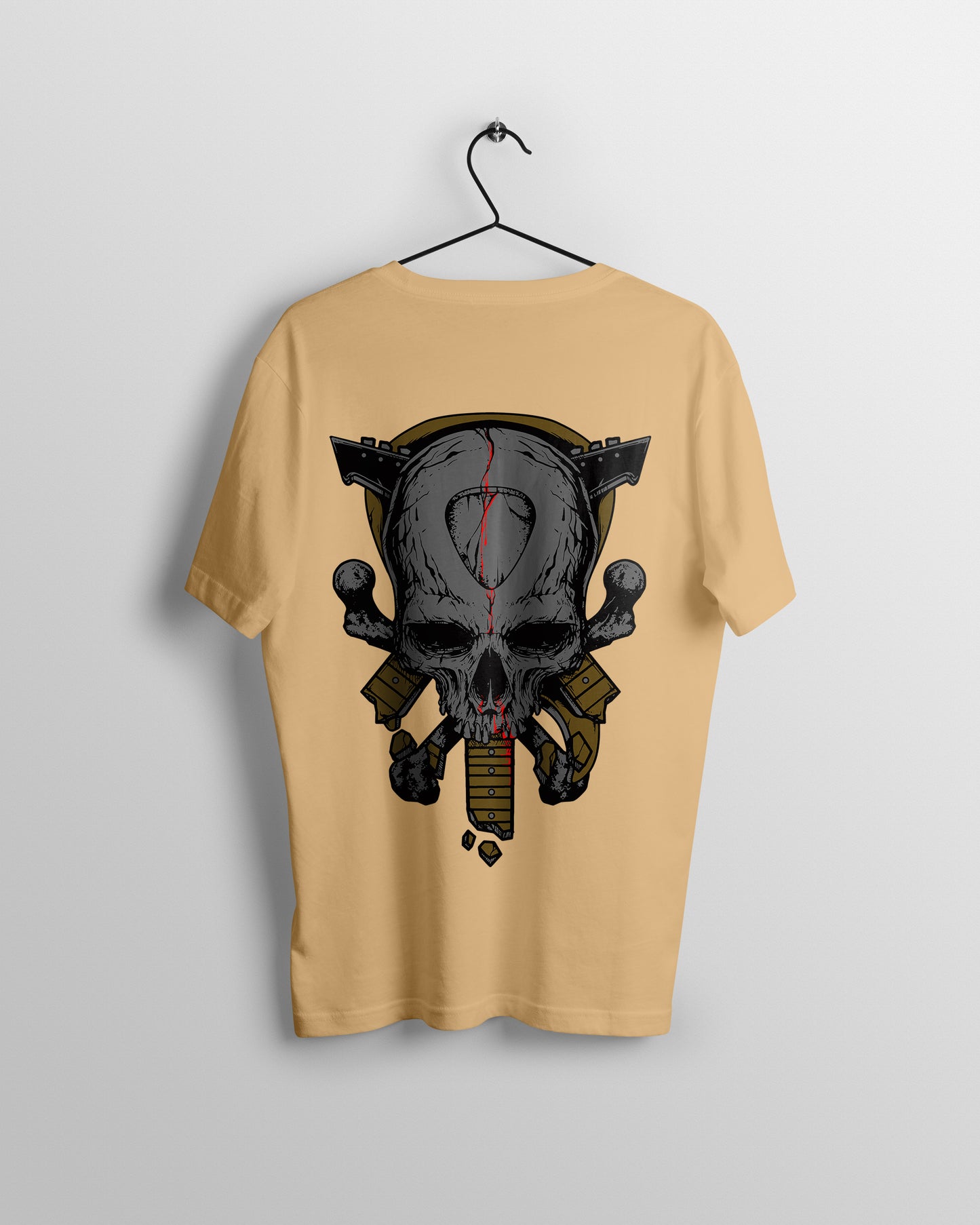 Skull Graphic Printed Unisex Oversized T-shirt D060