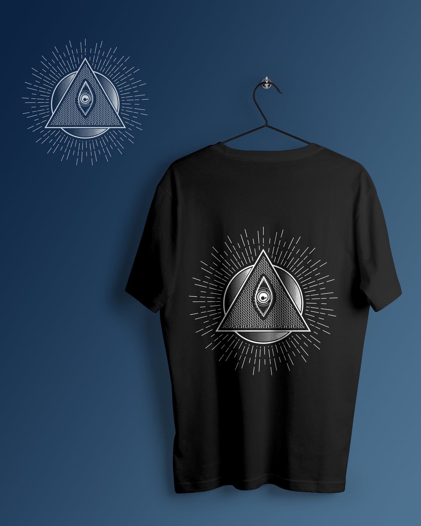 Evil Eye Graphic Printed Unisex Oversized T-shirt D098