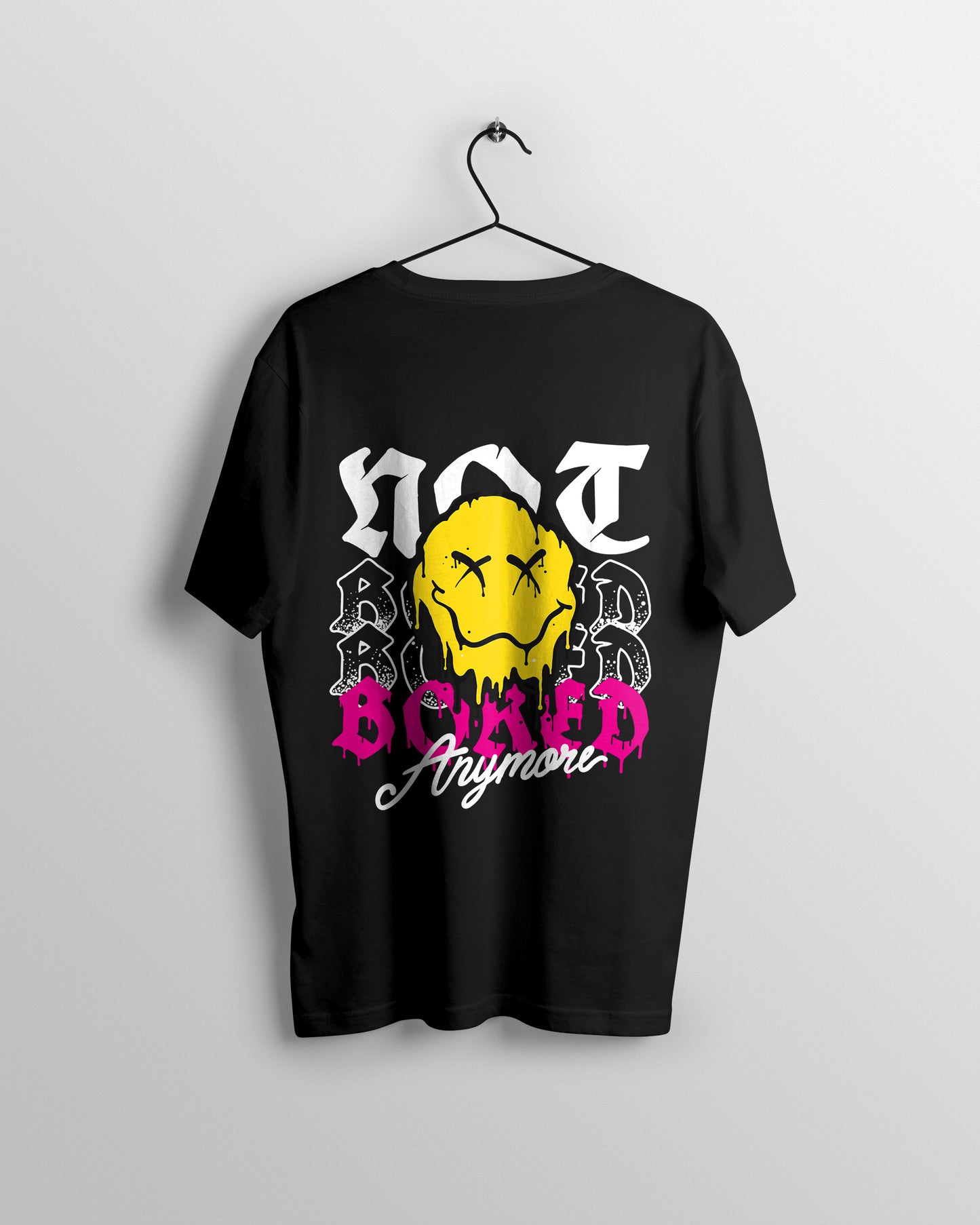 Not Bored Graphic Printed Unisex Oversized T-shirt D084