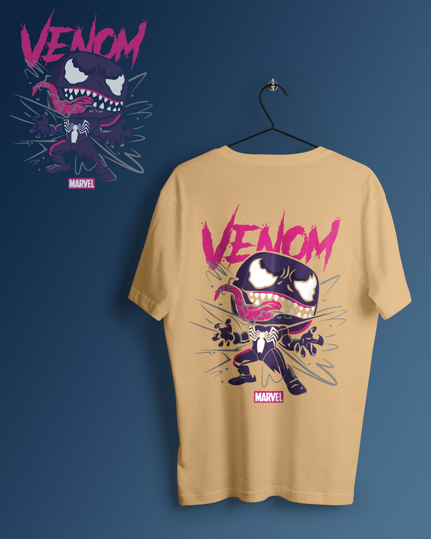 Venom Graphic Printed Unisex Oversized T-shirt D122