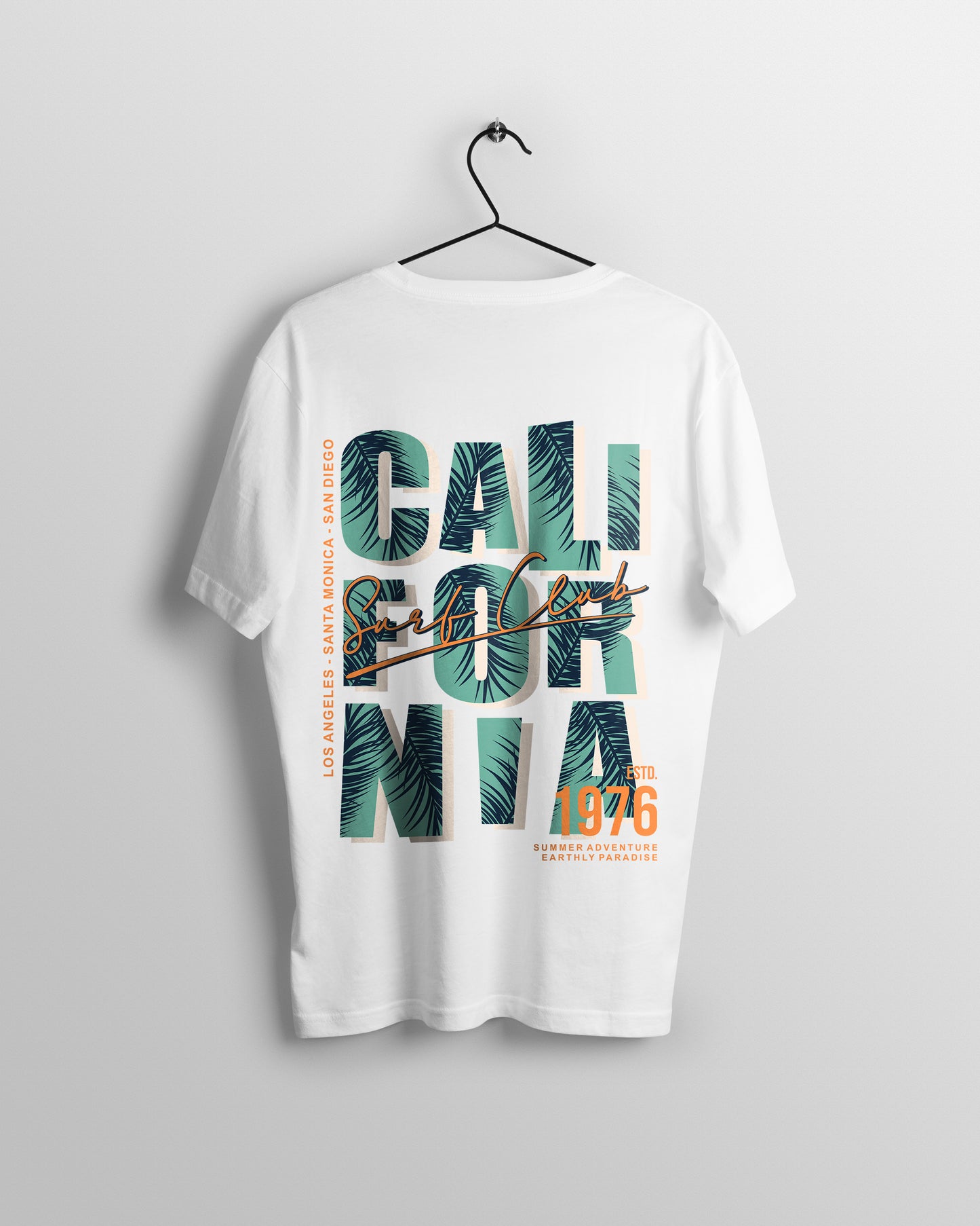 California Graphic Printed Unisex Oversized T-shirt D046