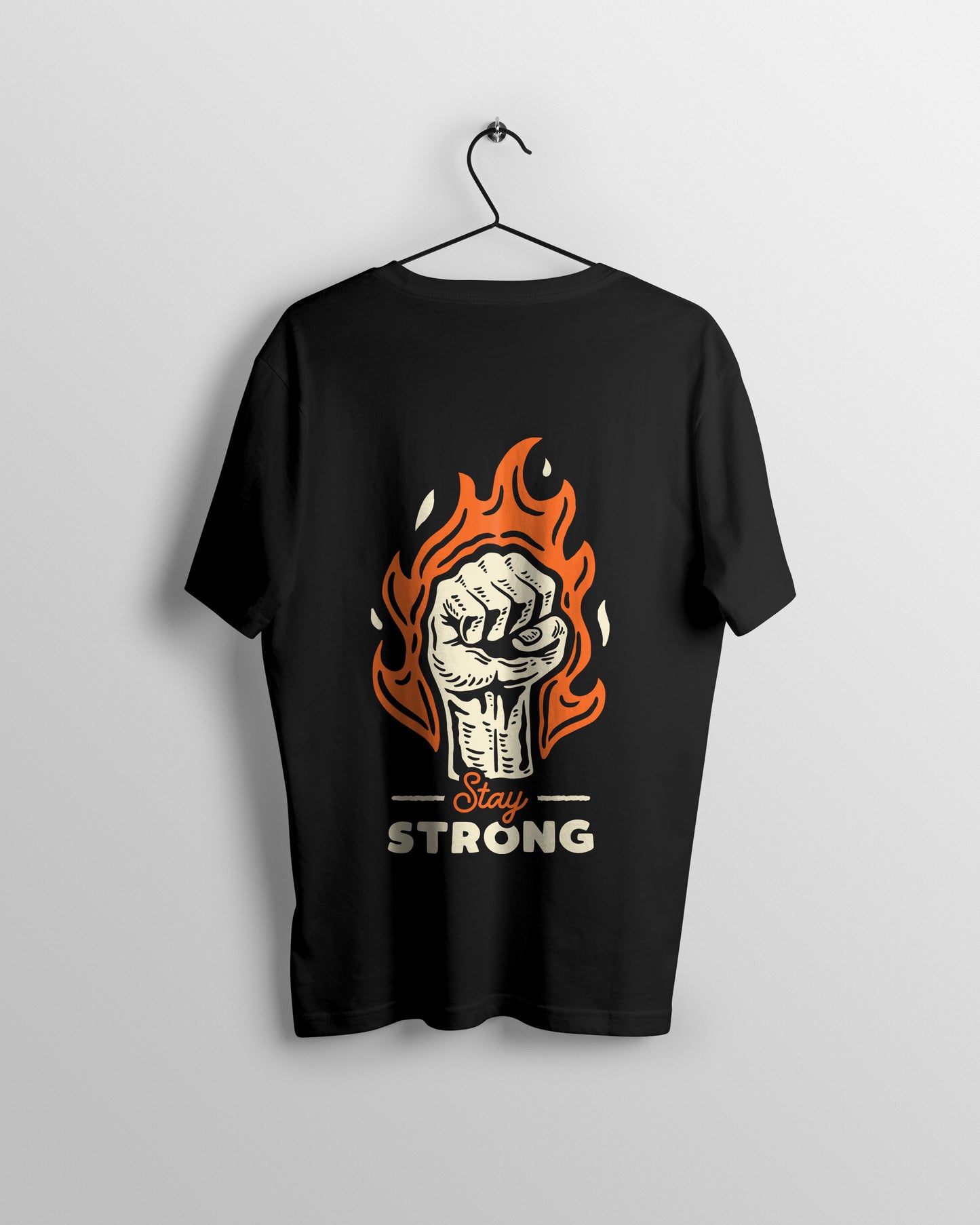 Stay Strong Graphic Printed Unisex Oversized T-shirt D037