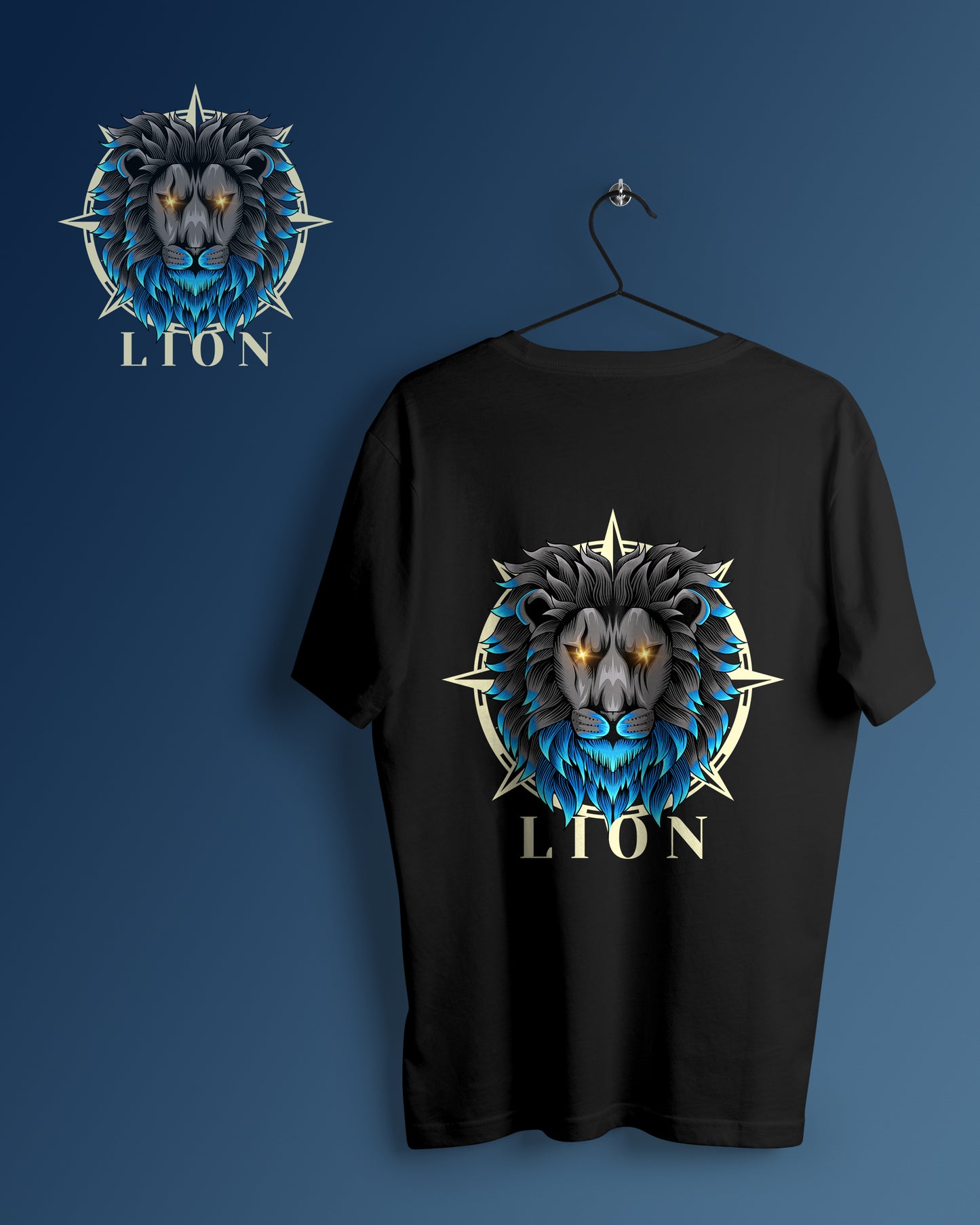 Lion Graphic Printed Unisex Oversized T-shirt D106