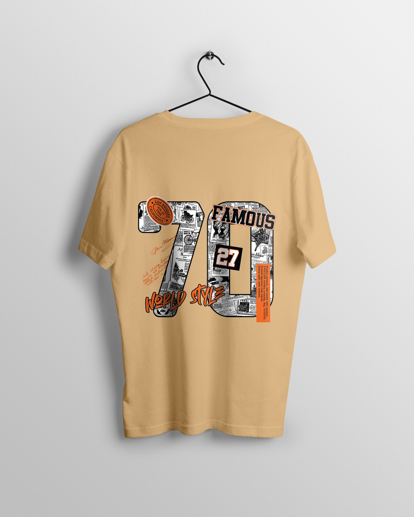 Famous 70 Graphic Printed Unisex Oversized T-shirt D083