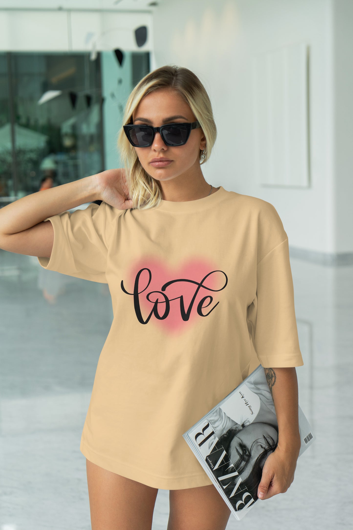 Love Graphic Printed Unisex Oversized T-shirt D117