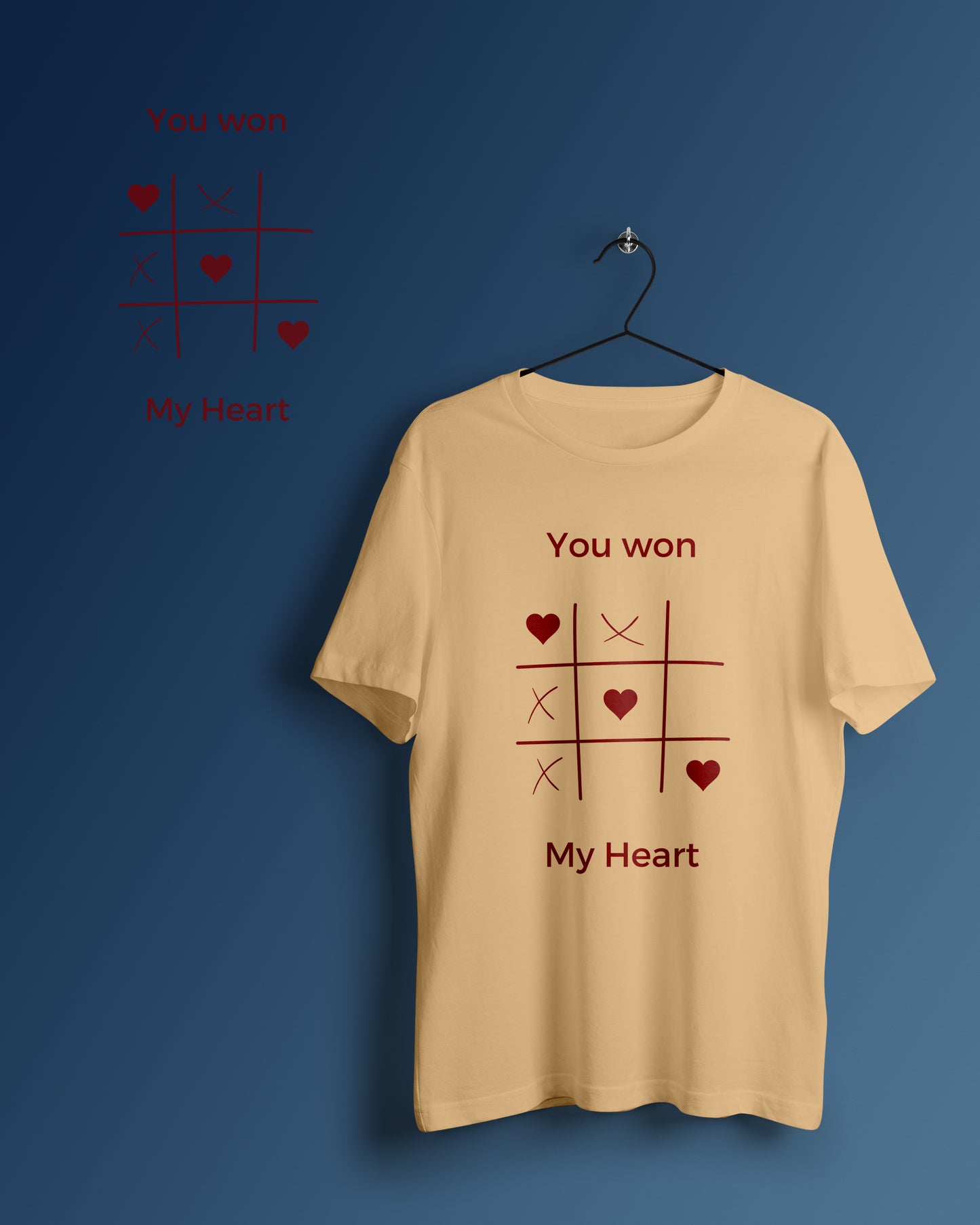 Heart Graphic Printed Unisex Oversized T-shirt D118