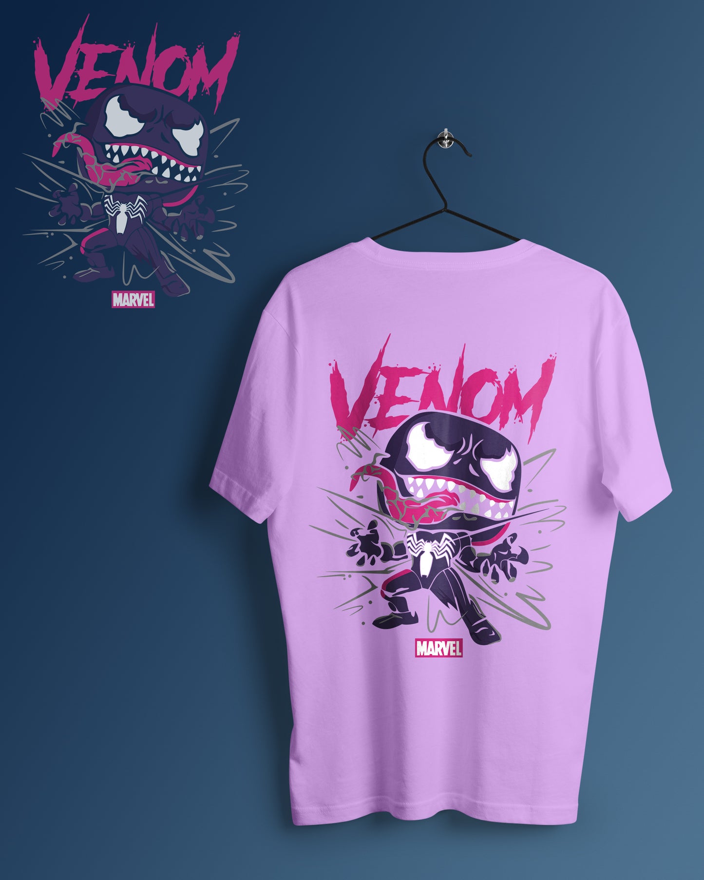 Venom Graphic Printed Unisex Oversized T-shirt D122