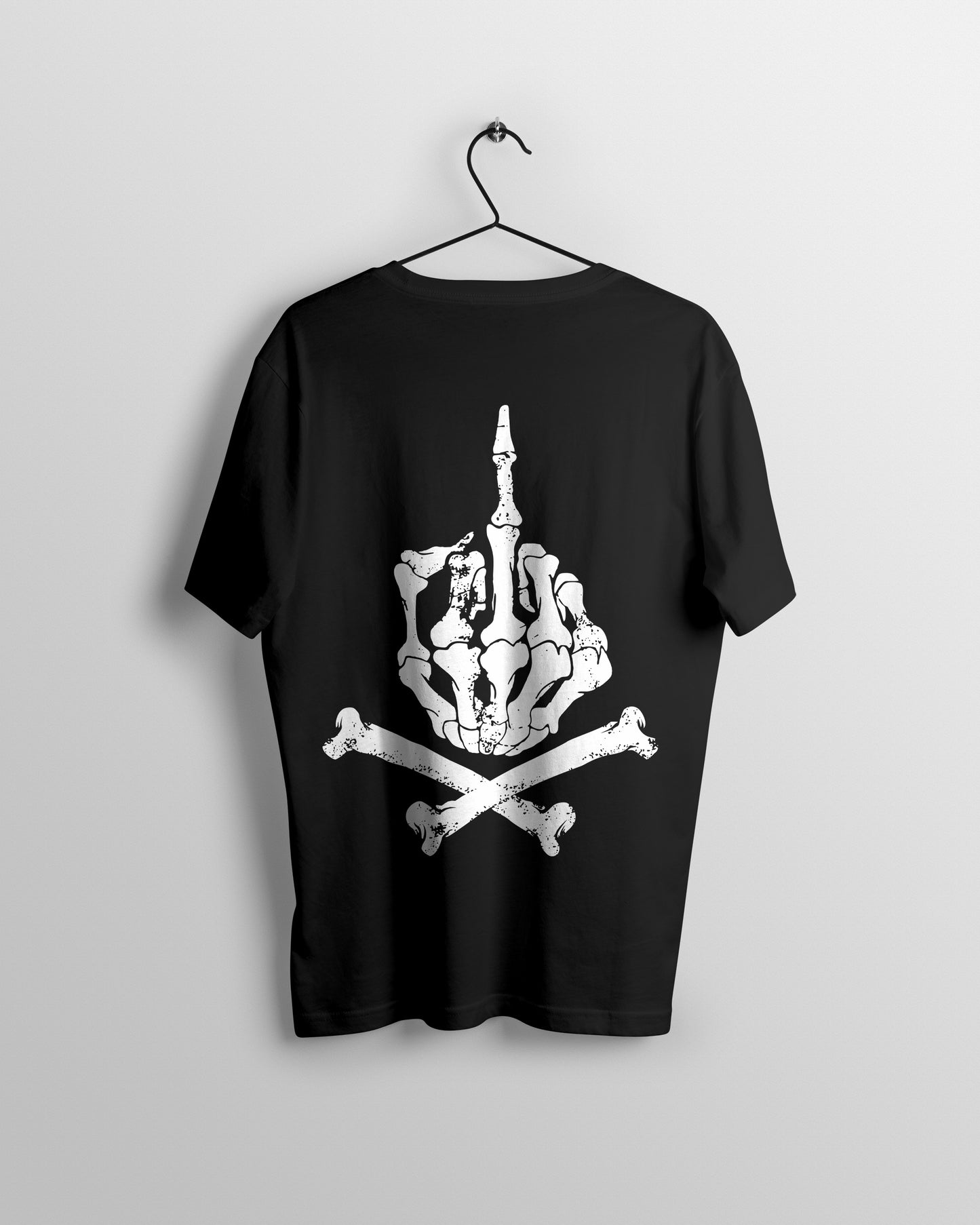 Skull Hand Graphic Printed Unisex Oversized T-shirt D047