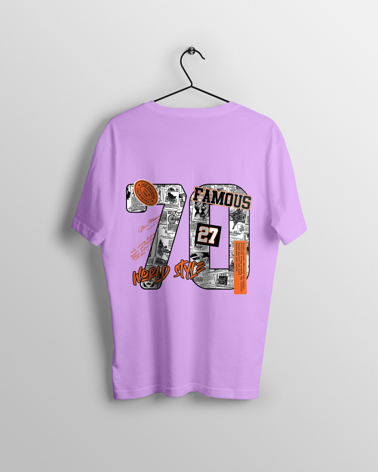 Famous 70 Graphic Printed Unisex Oversized T-shirt D083