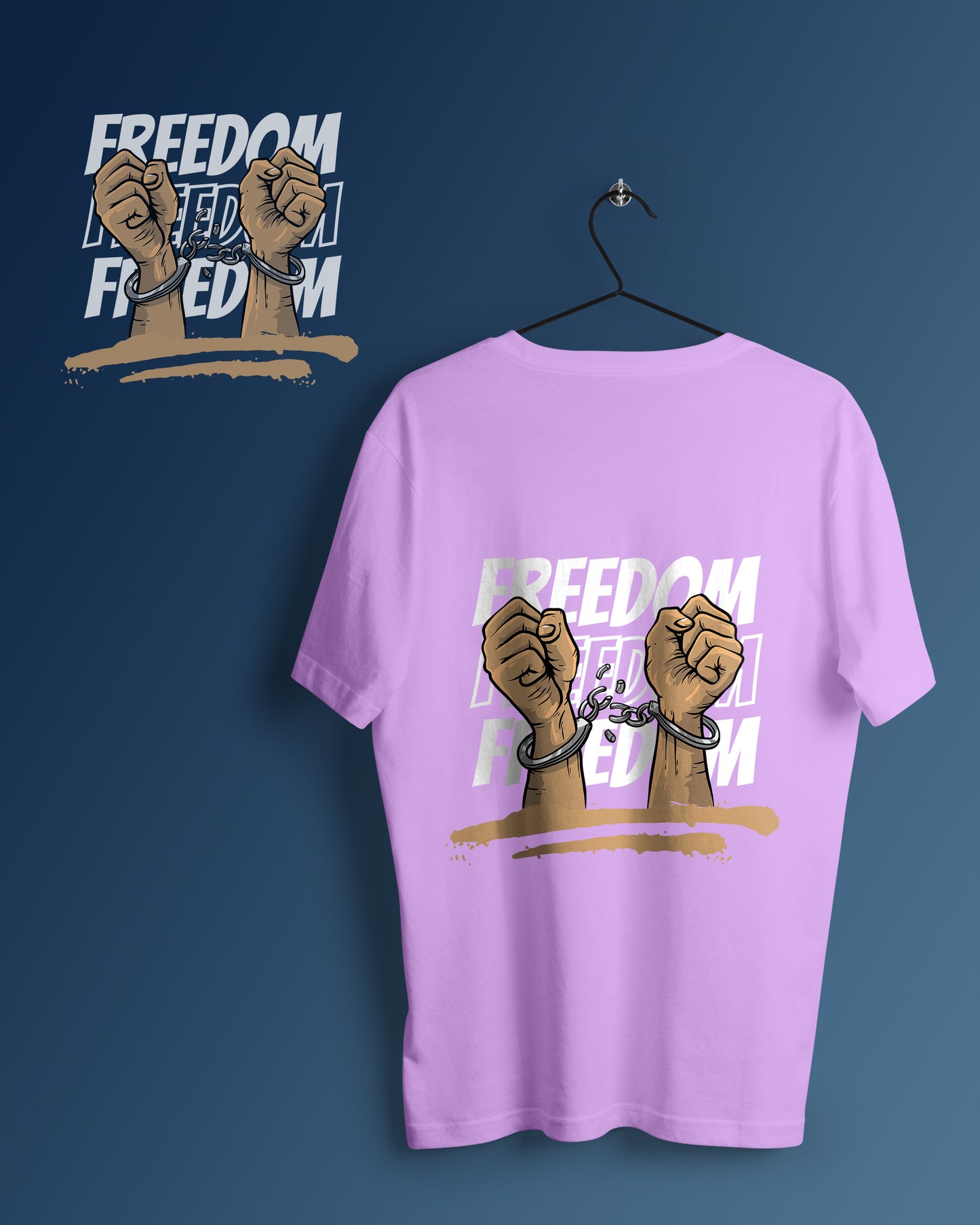 Freedom Graphic Printed Unisex Oversized T-shirt D102