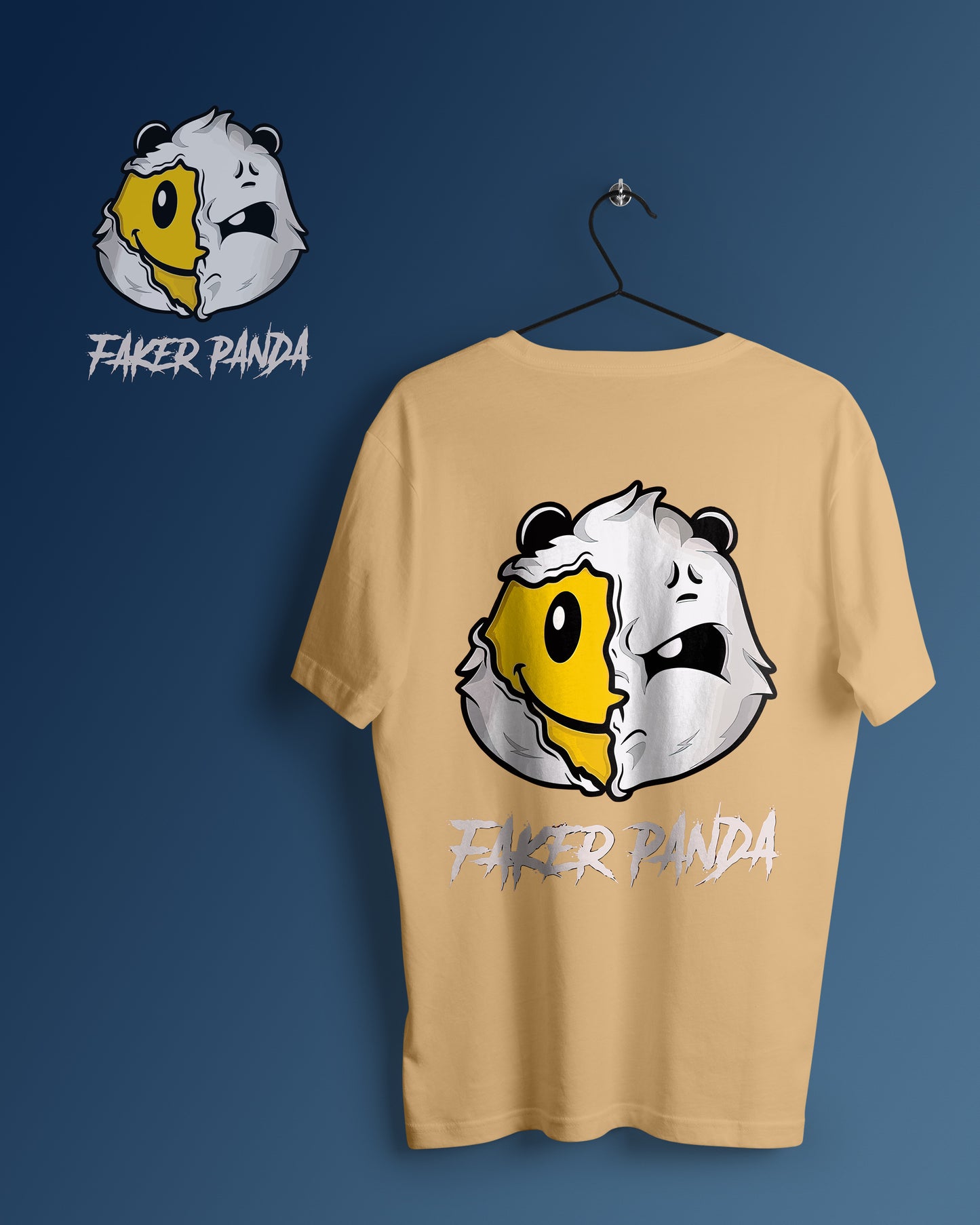 Faker Panda Graphic Printed Unisex Oversized T-shirt D127