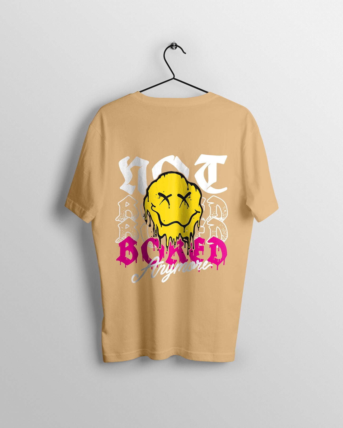 Not Bored Graphic Printed Unisex Oversized T-shirt D084