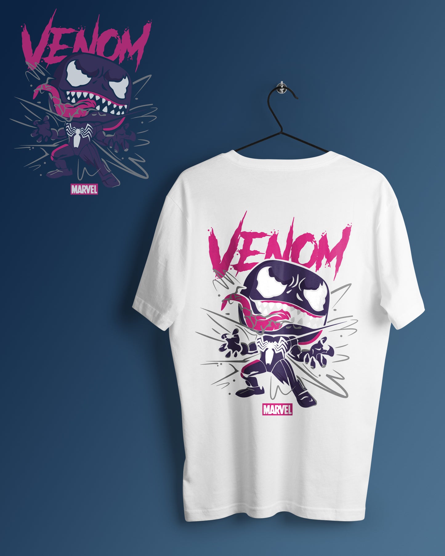 Venom Graphic Printed Unisex Oversized T-shirt D122