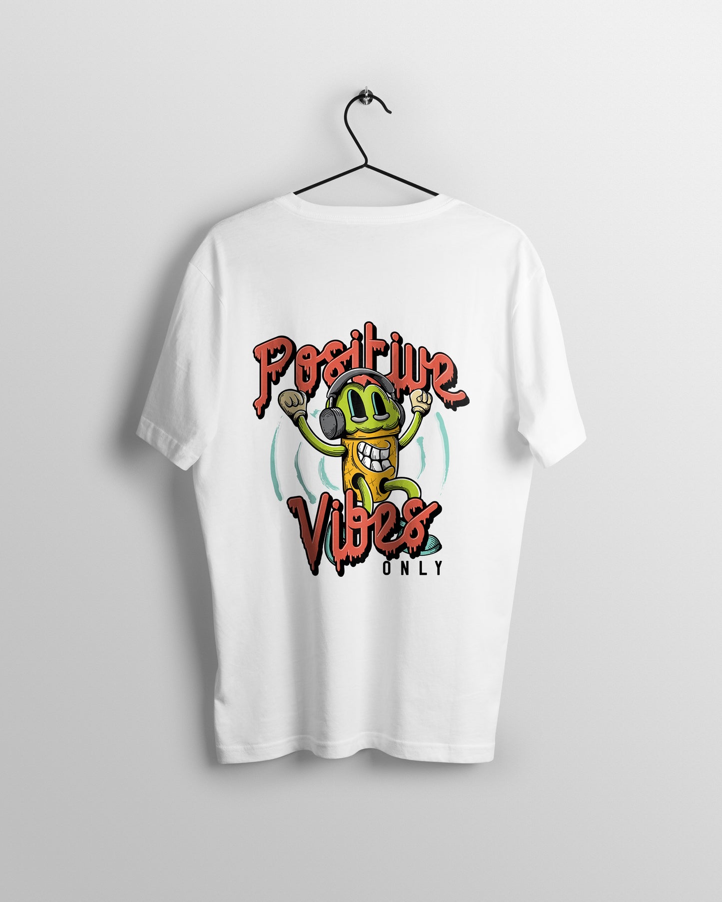 Positive Vibes Graphic Printed Unisex Oversized T-shirt D078