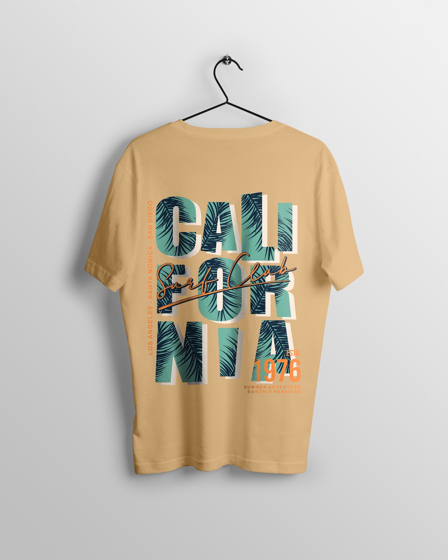 California Graphic Printed  Unisex Oversized T-shirt D046