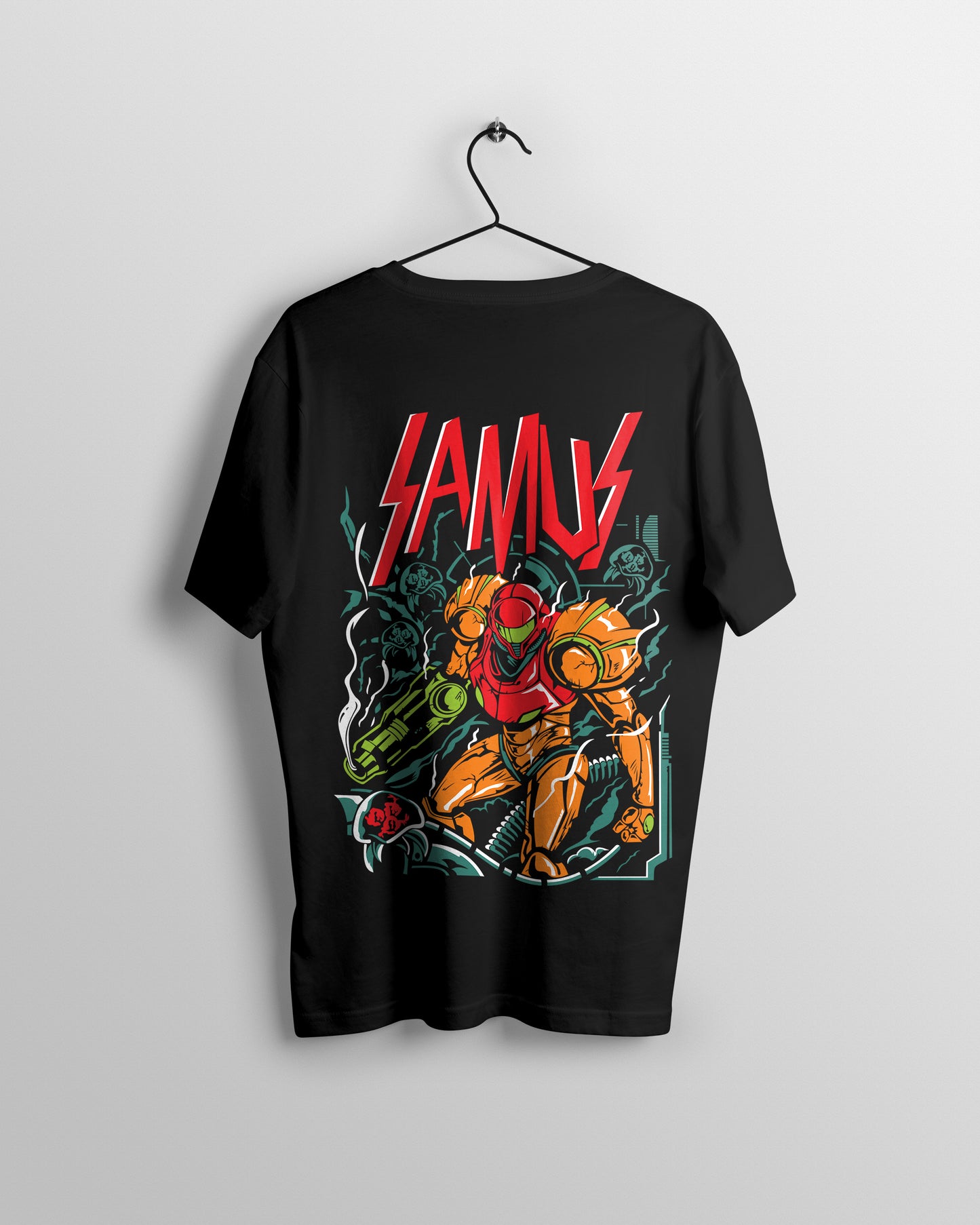 Samus Graphic Printed Unisex Oversized T-shirt D011